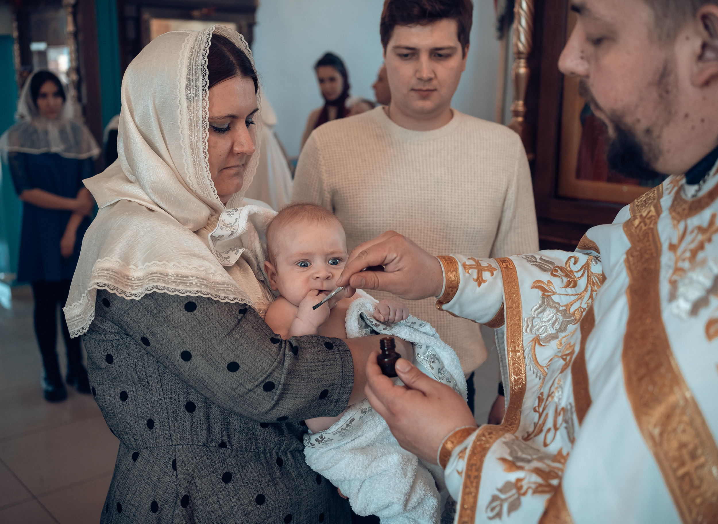 Крещение в Свято-Казанском храме с. Гремячее. Церковный фотограф Севастополь