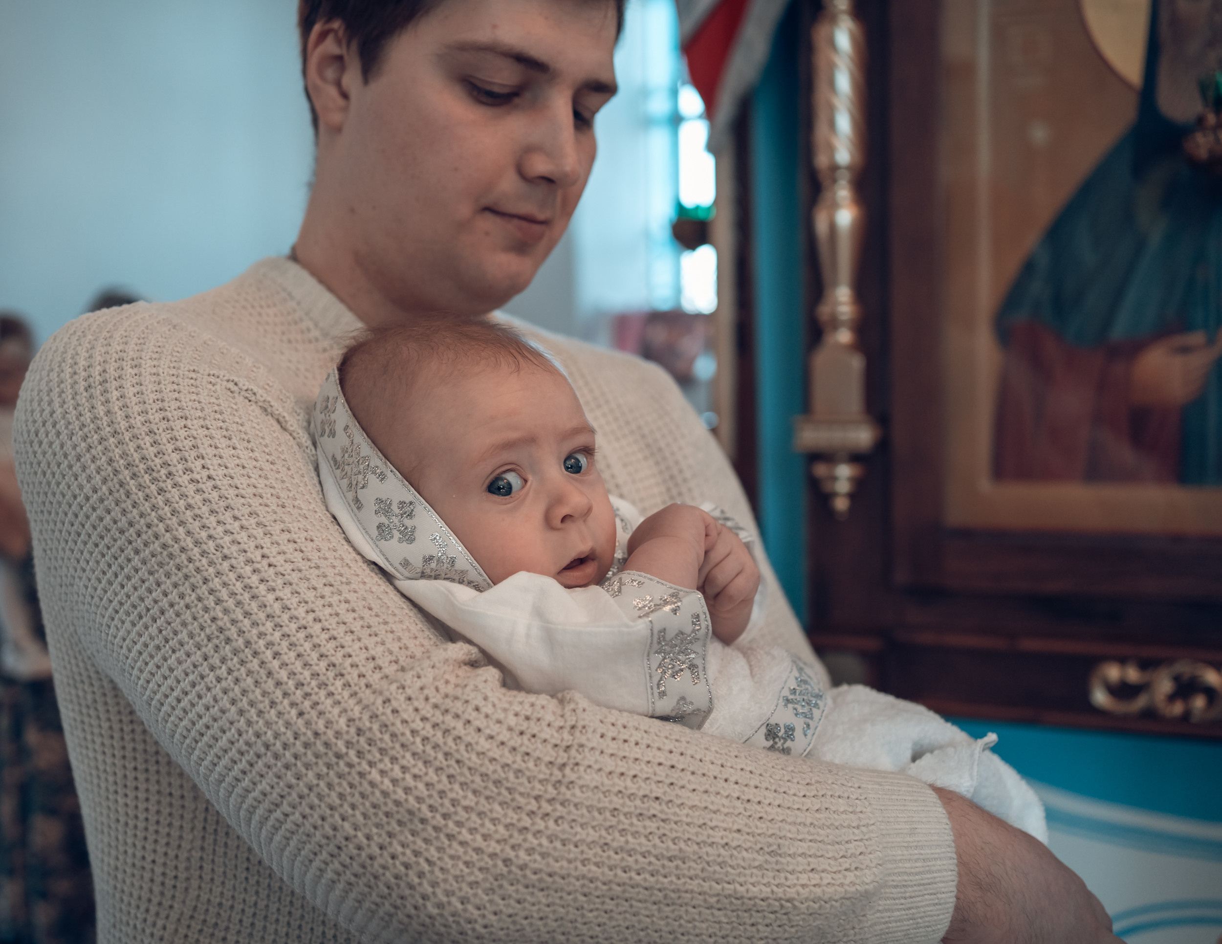 Крещение в Свято-Казанском храме с. Гремячее. Церковный фотограф Севастополь