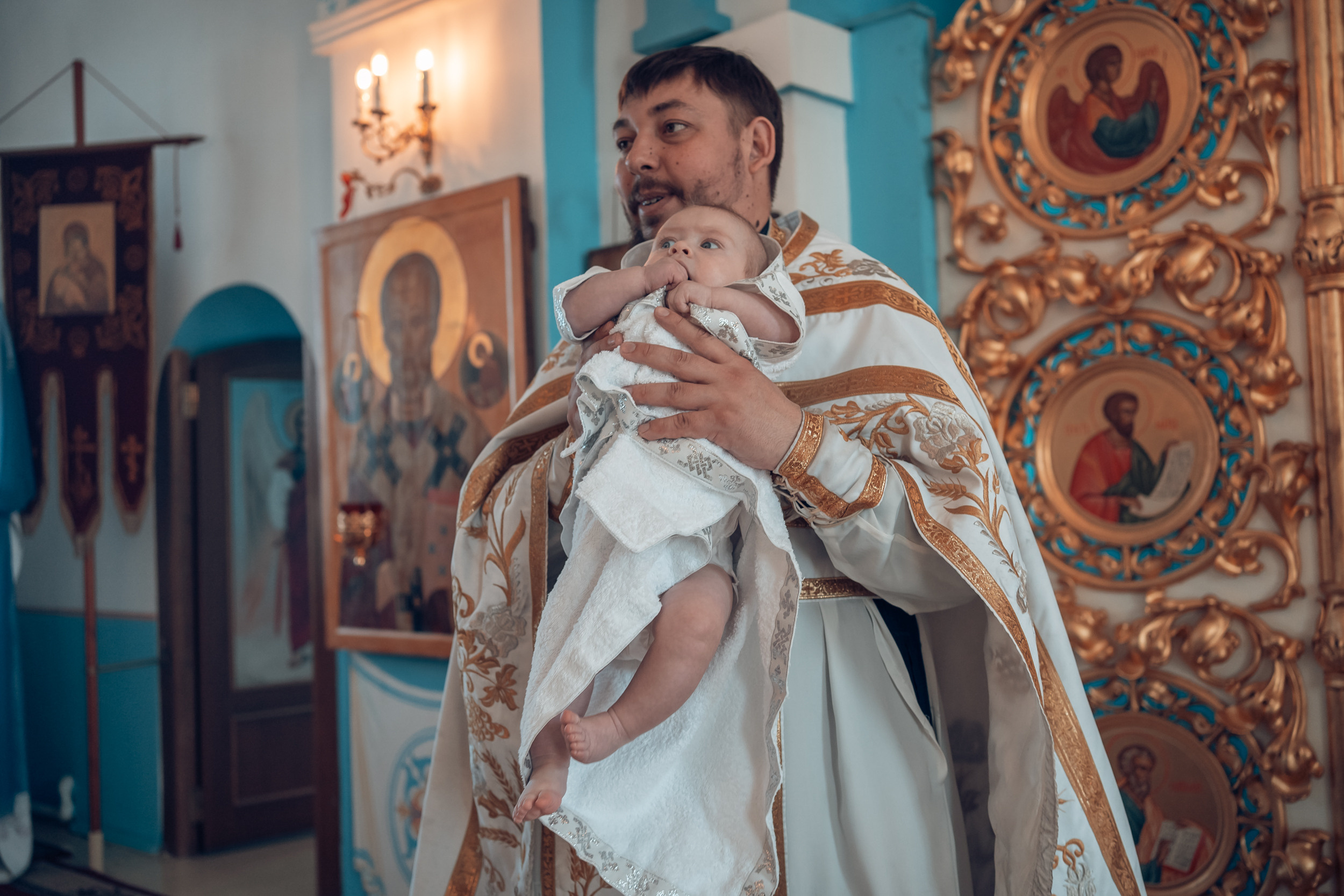 Крещение в Свято-Казанском храме с. Гремячее. Церковный фотограф Севастополь