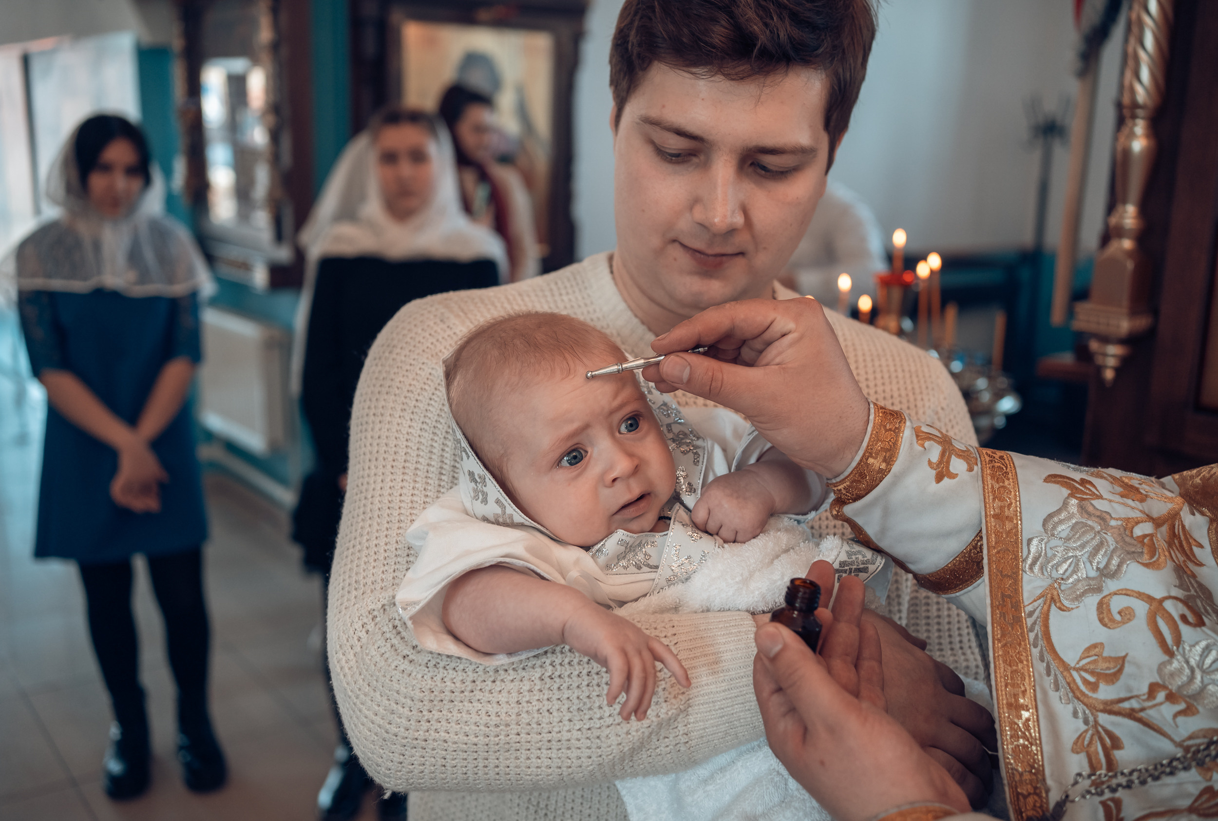 Крещение в Свято-Казанском храме с. Гремячее. Церковный фотограф Севастополь