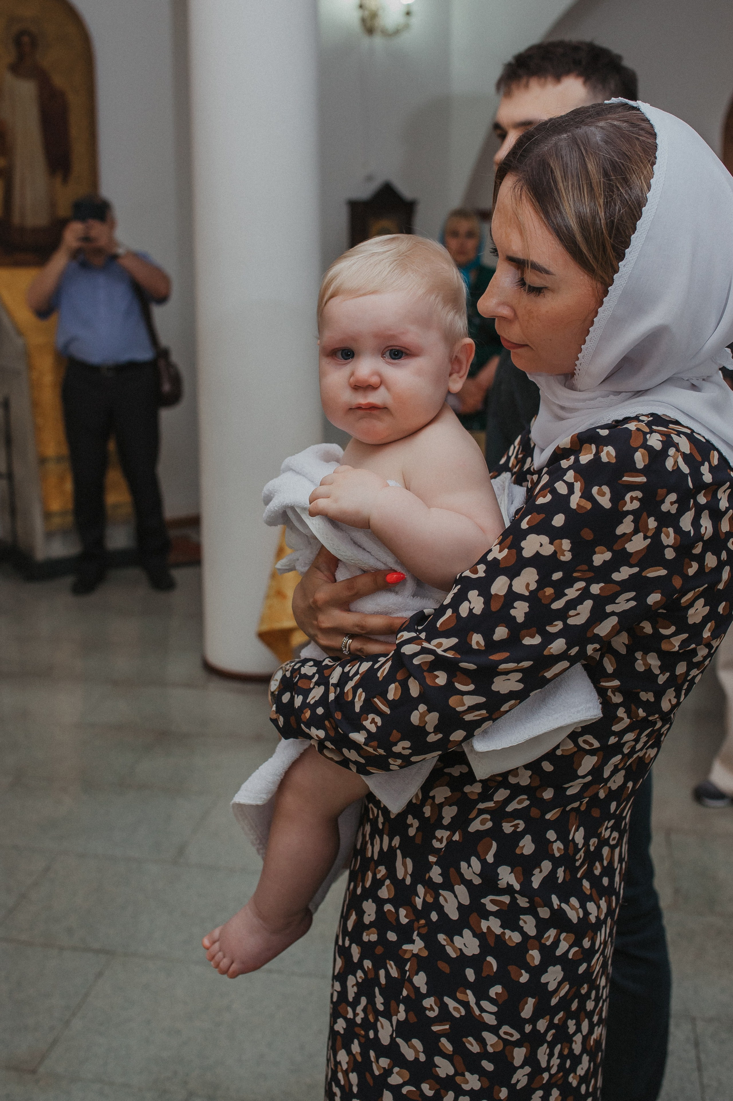 Крещение Матвей. Семейный и домашний фотограф в Москве и МО Королева Валерия