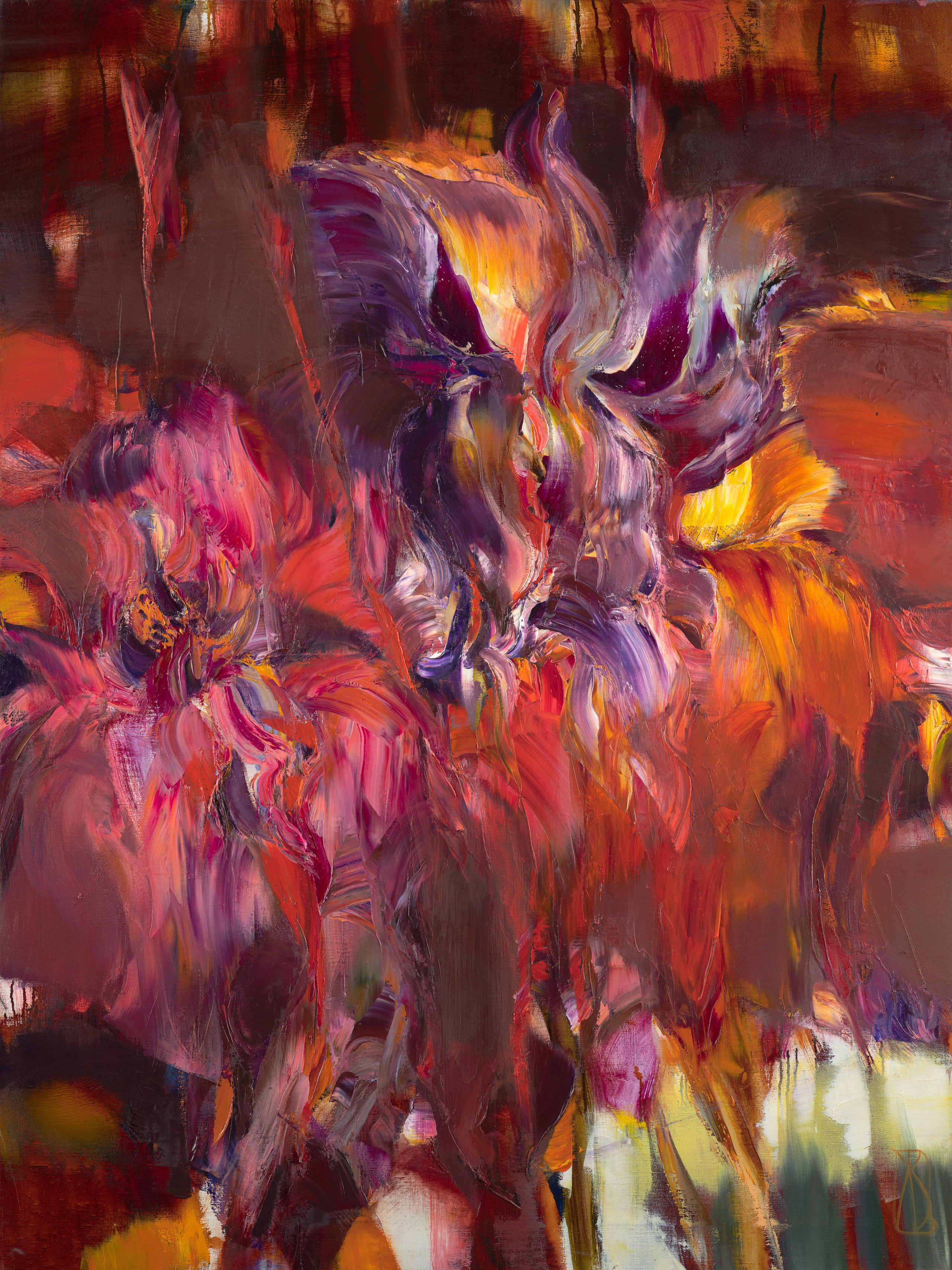 «Ирисы» - художник Лариса Блохина (холст, масло, 120x90 см, 2025)