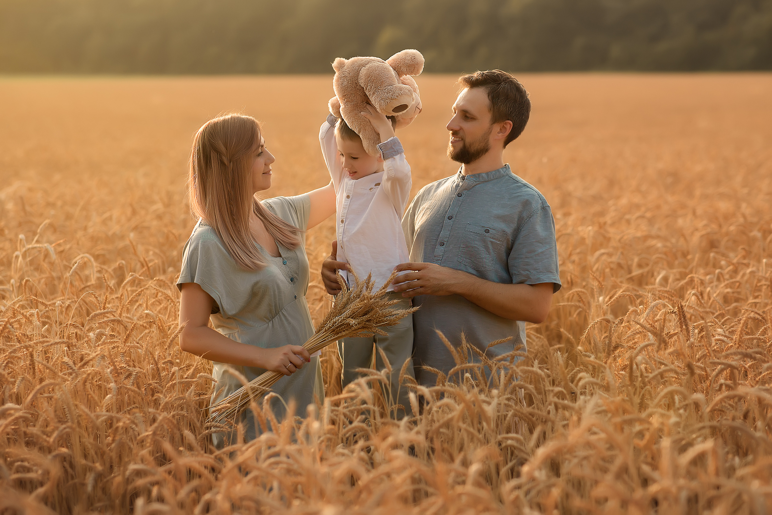 Катя, Владимир и Вовочка. Фотограф на крещение и венчание