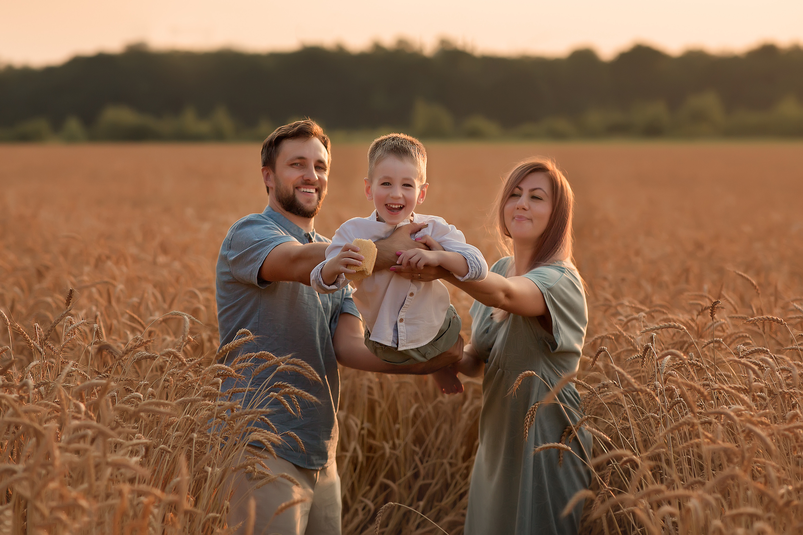 Катя, Владимир и Вовочка. Фотограф на крещение и венчание
