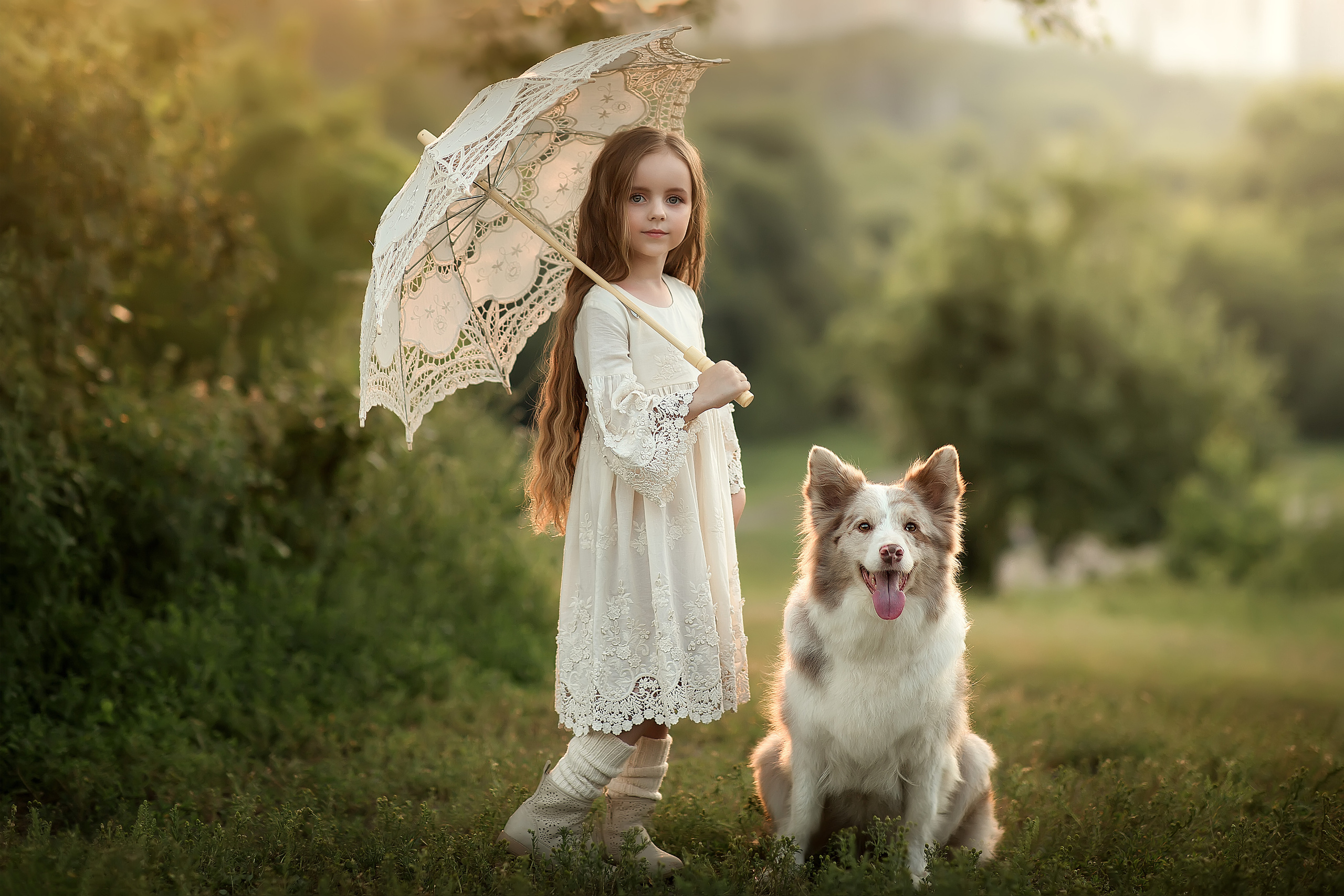 Полина с собачкой. Фотограф на крещение и венчание