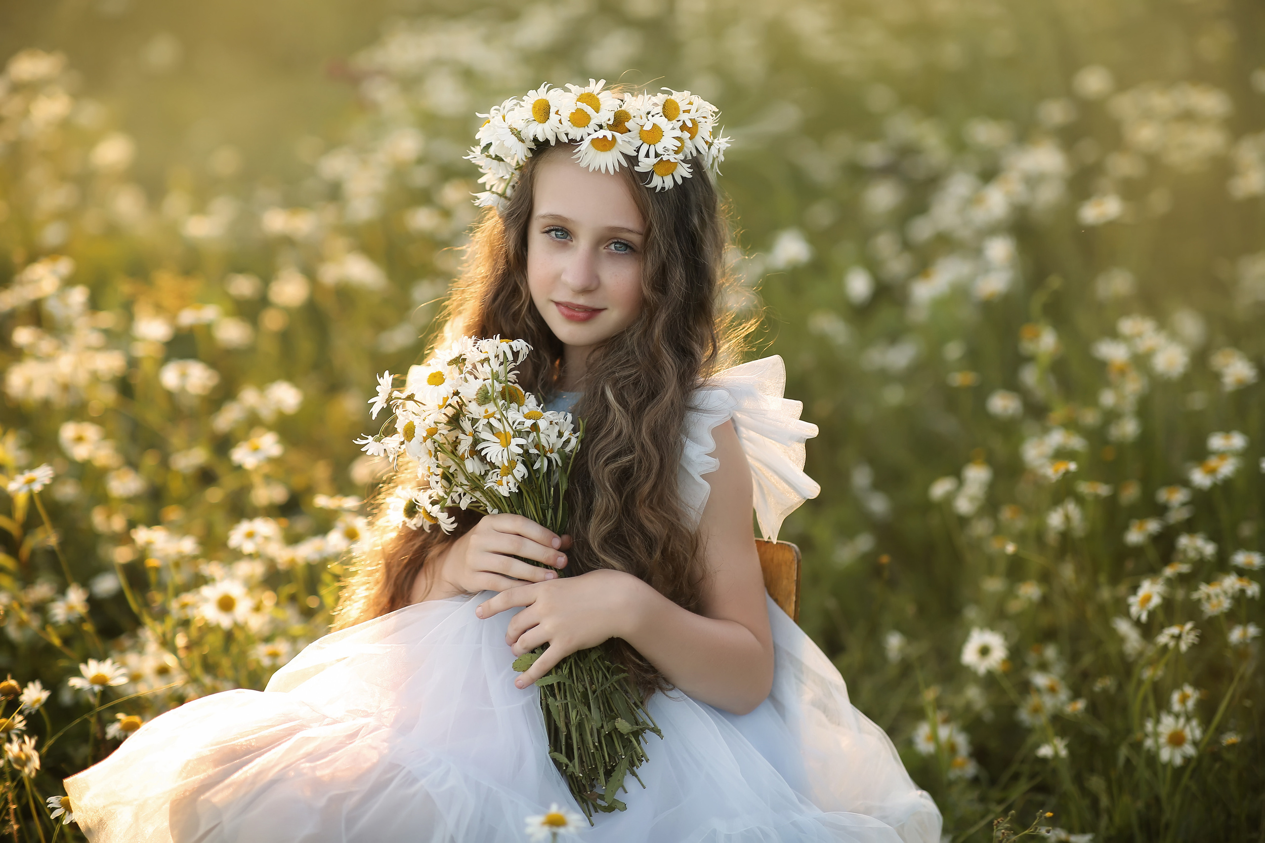 Карина и Даша ромашка. Фотограф на крещение и венчание