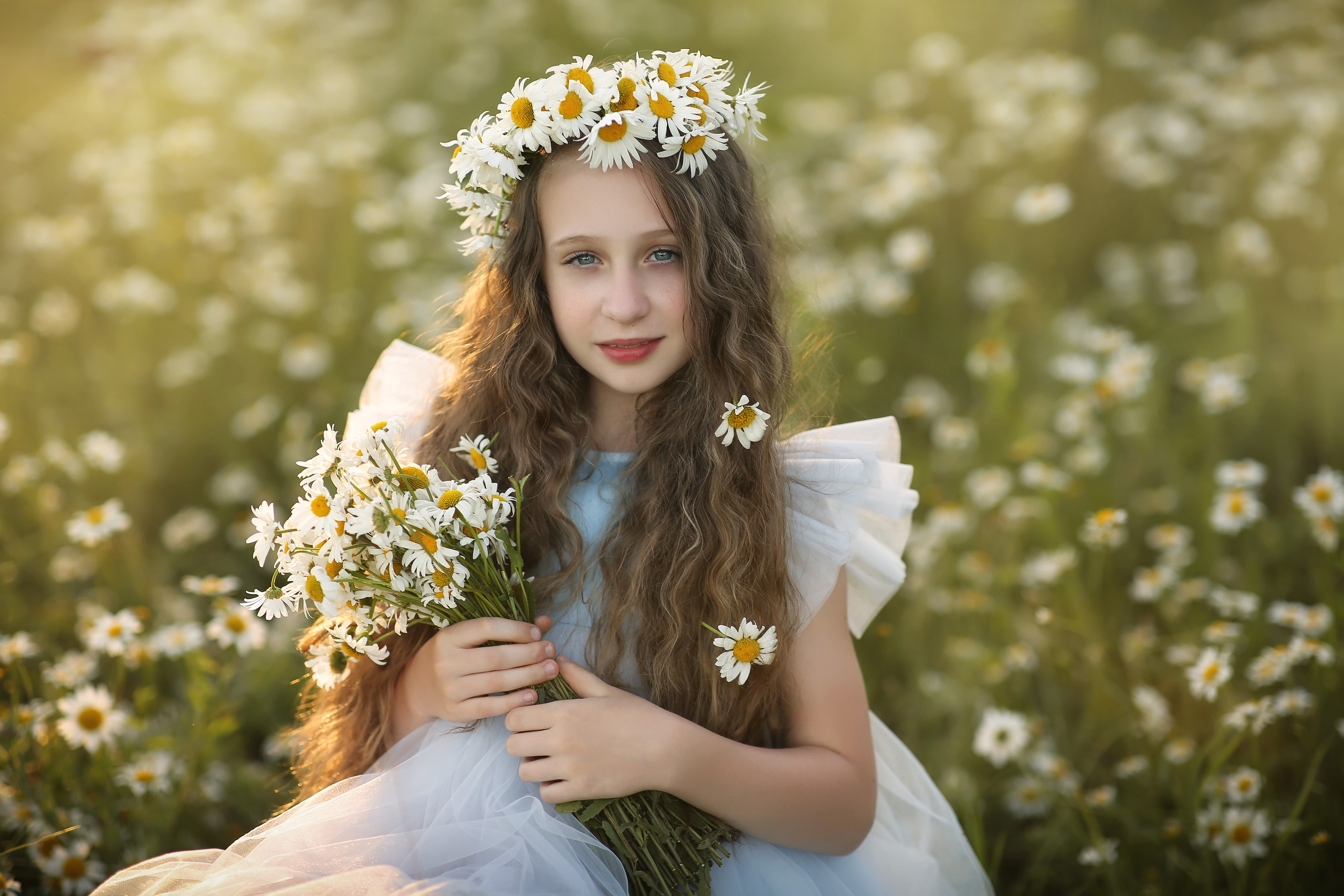 Карина и Даша ромашка. Фотограф на крещение и венчание