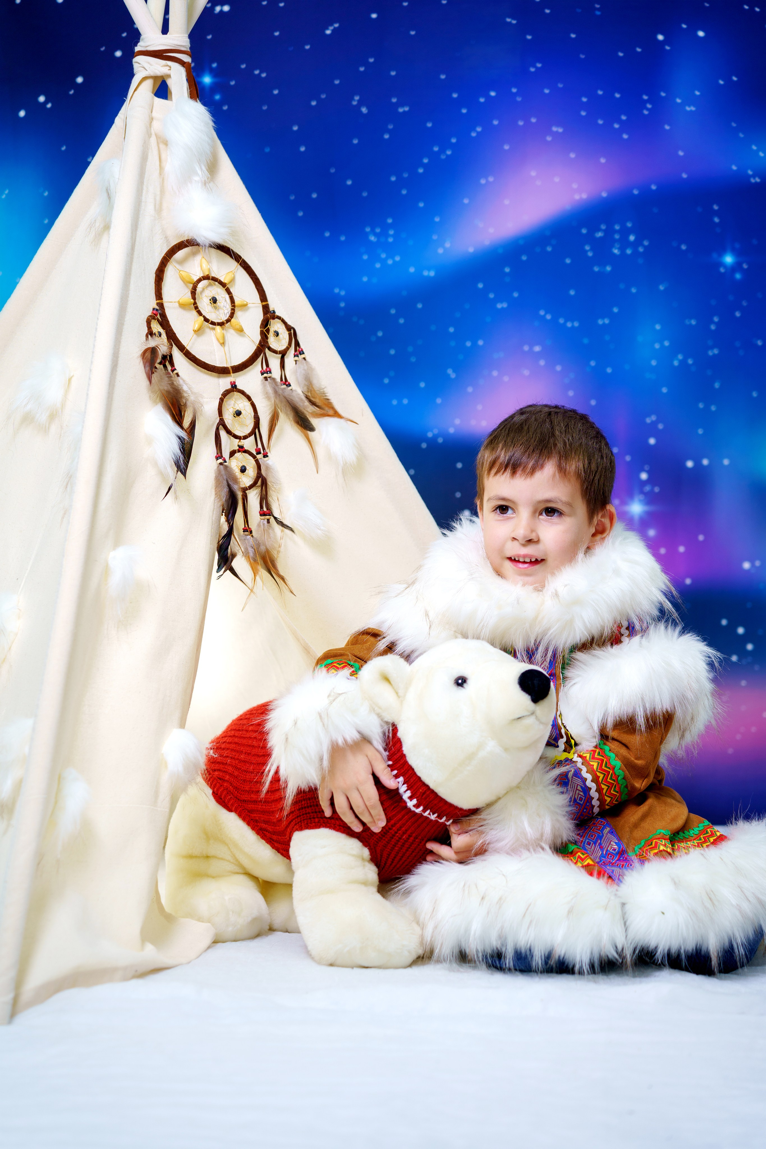 Новогодняя фотосессия для садика «Северное Сияние». Фотостудия «Стрекоза»