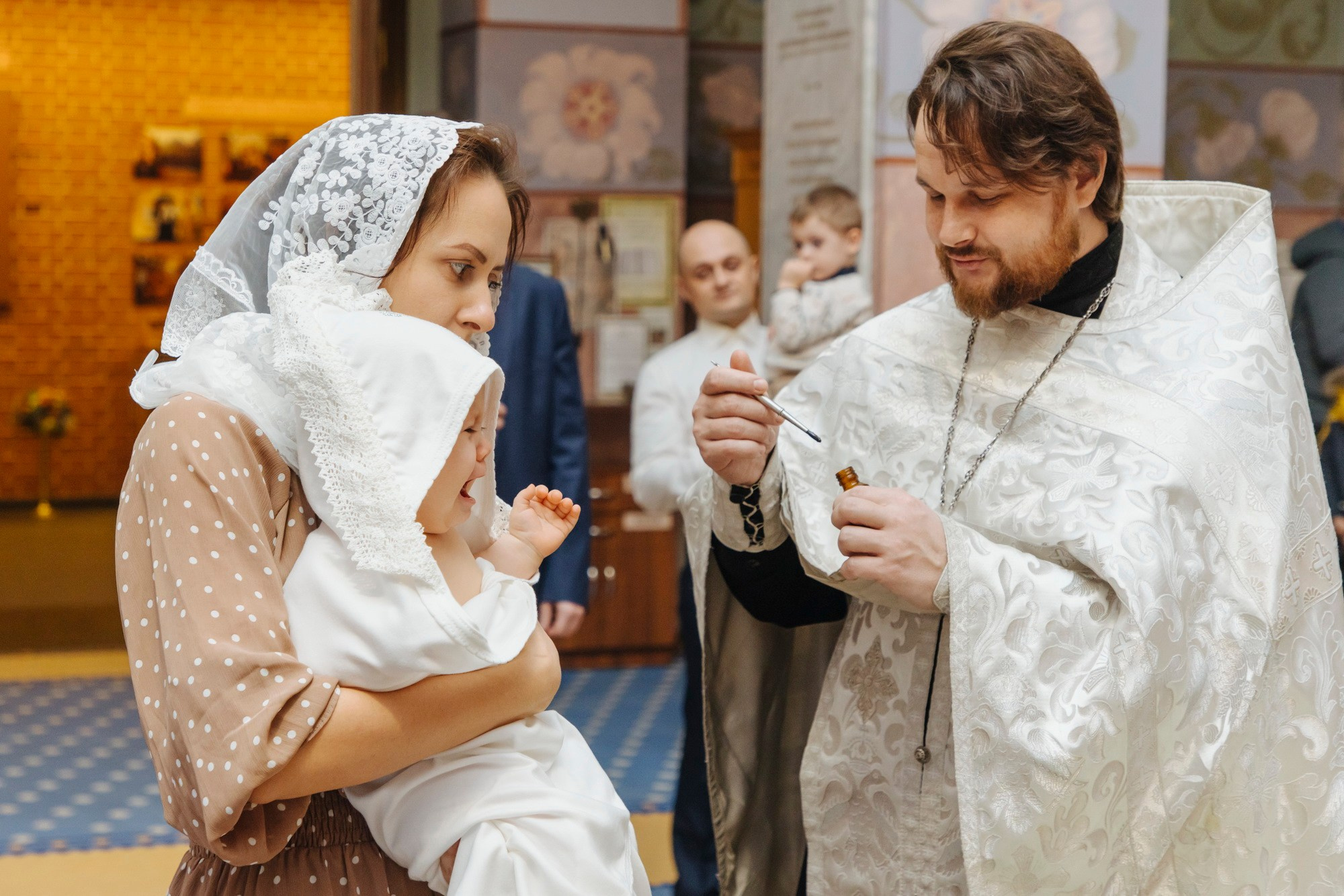 Крещение Церковь Сергия Радонежского г. Пушкин. Фотограф на крещение в Санкт Петербурге