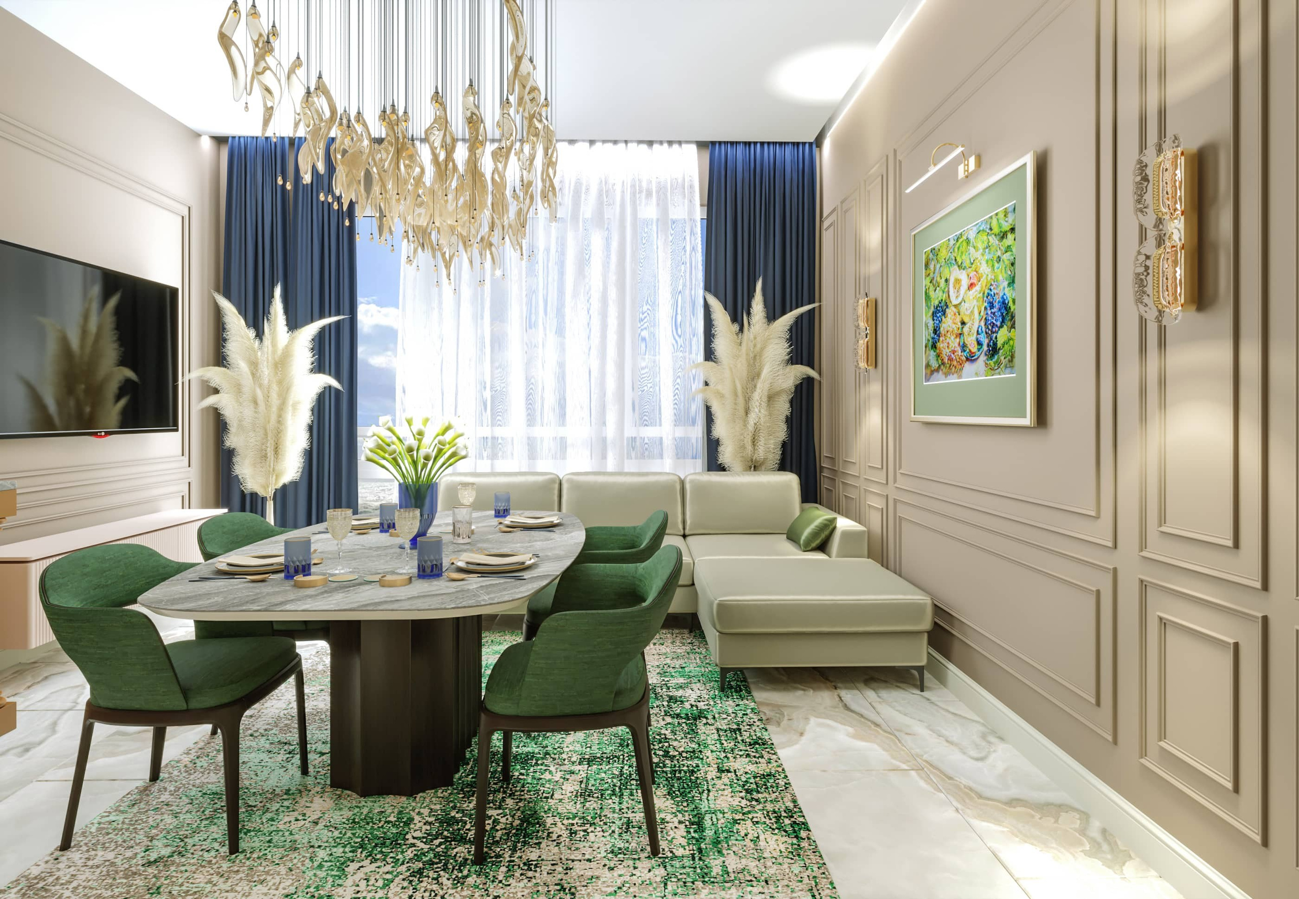 Неоклассика в интерьере современной квартиры для семьи. Интерьерный дизайнер в Сочи Поплавская Татьяна. Проектирование интерьеров и организация процесса ремонта