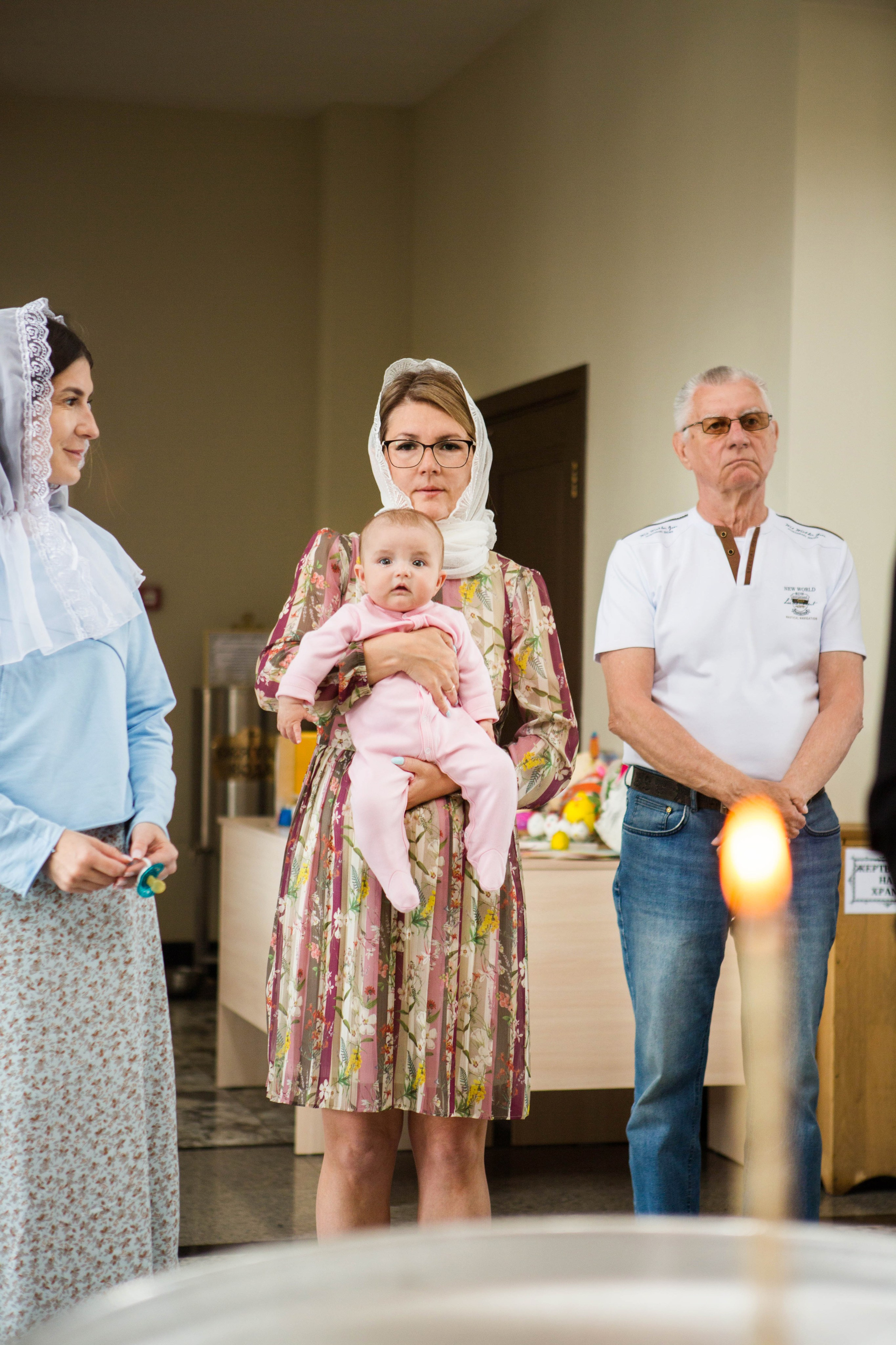 Крещение Софии. Храм Андрея Первозванного. Свадебный семейный и детский фотограф в Краснодаре Карина Федоровская