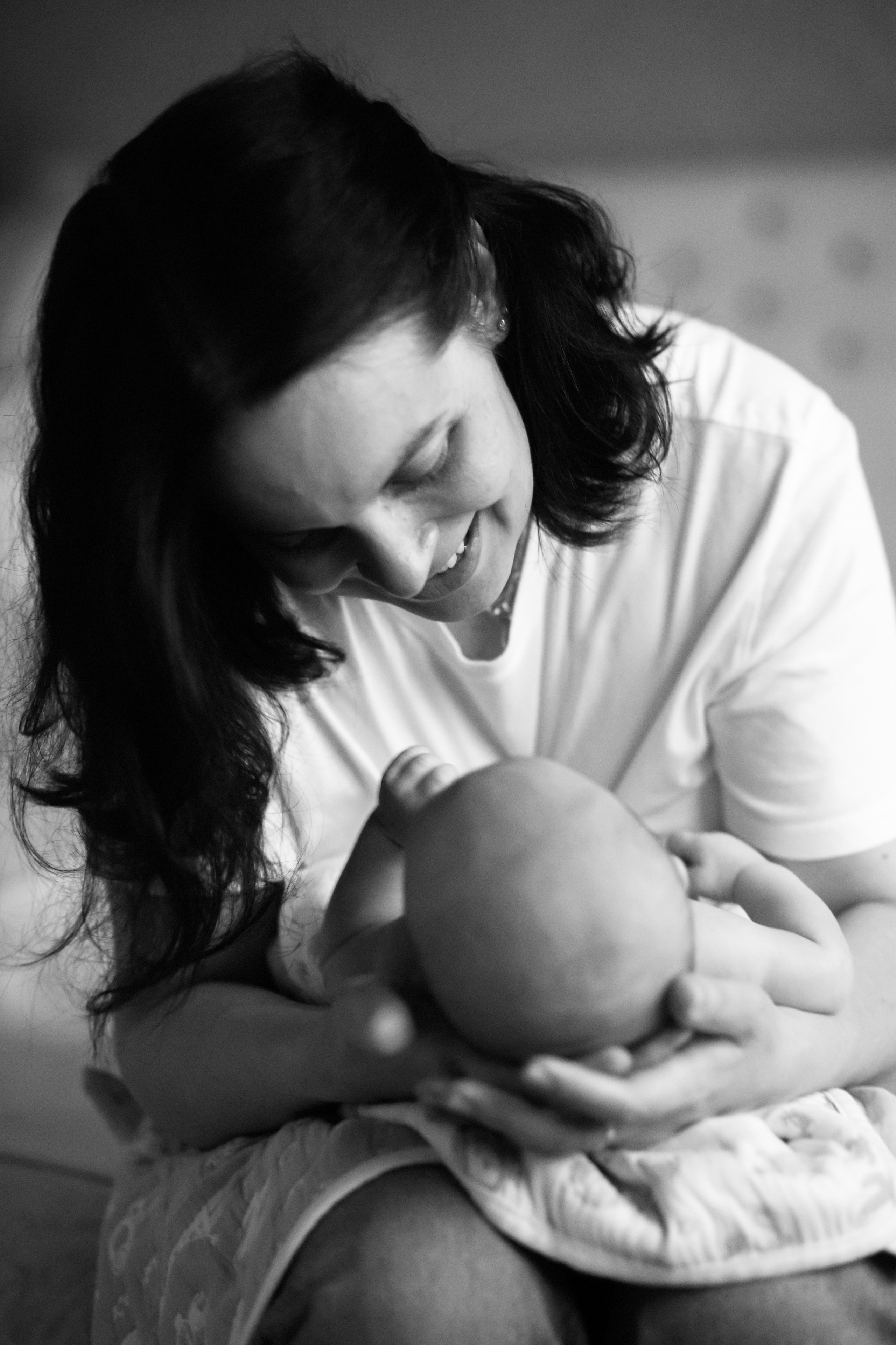 Черно-белая съемка новорожденной. Фотографы в Москве Светлана Устинова и Сергей Грачев