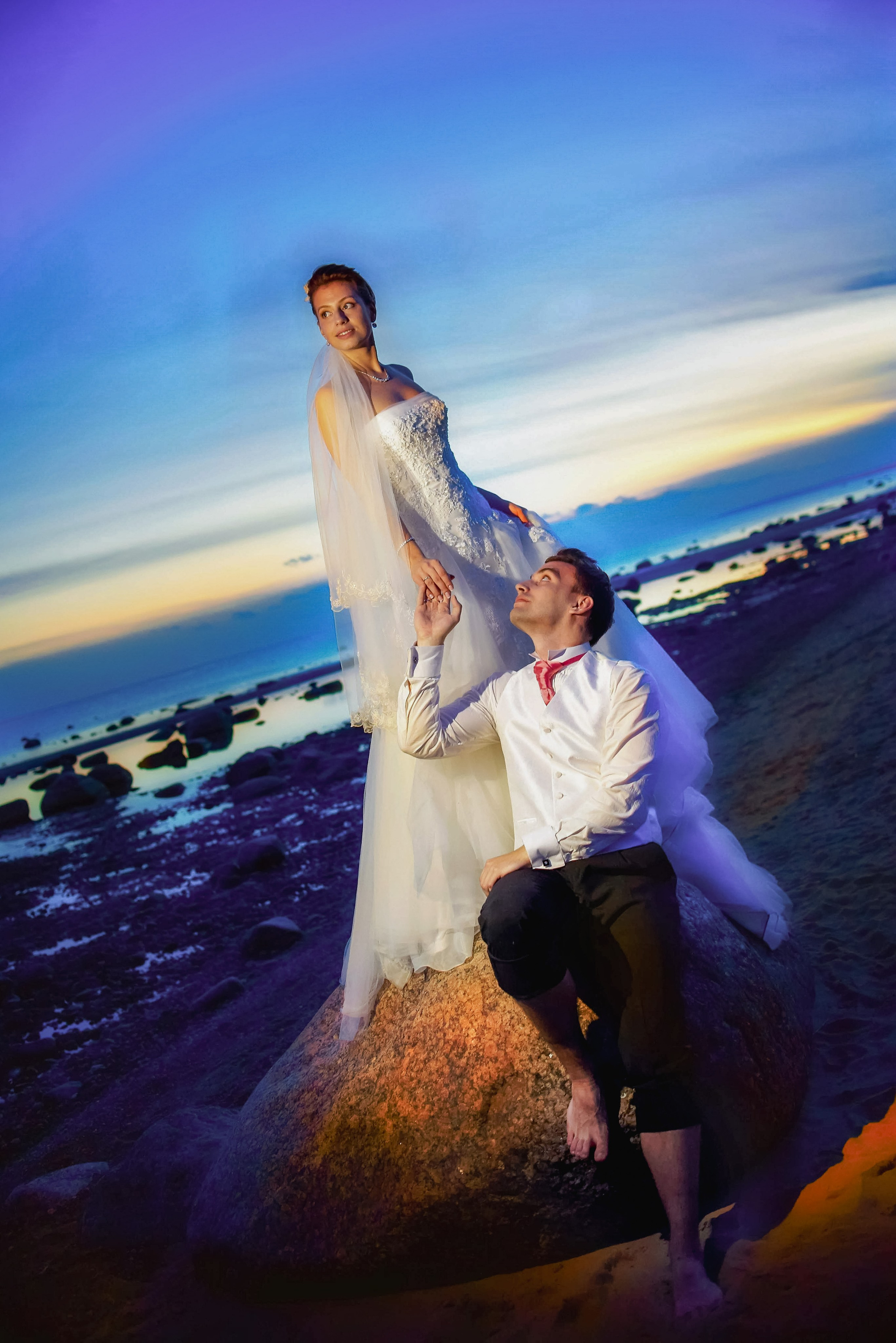 Маргарита и Алексей (выездная регистрация, фотосессия на Финском заливе, в яхт-клубе на закате). Портретный, семейный и свадебный фотограф в Санкт-Петербурге и в Пушкине Ширяев Денис