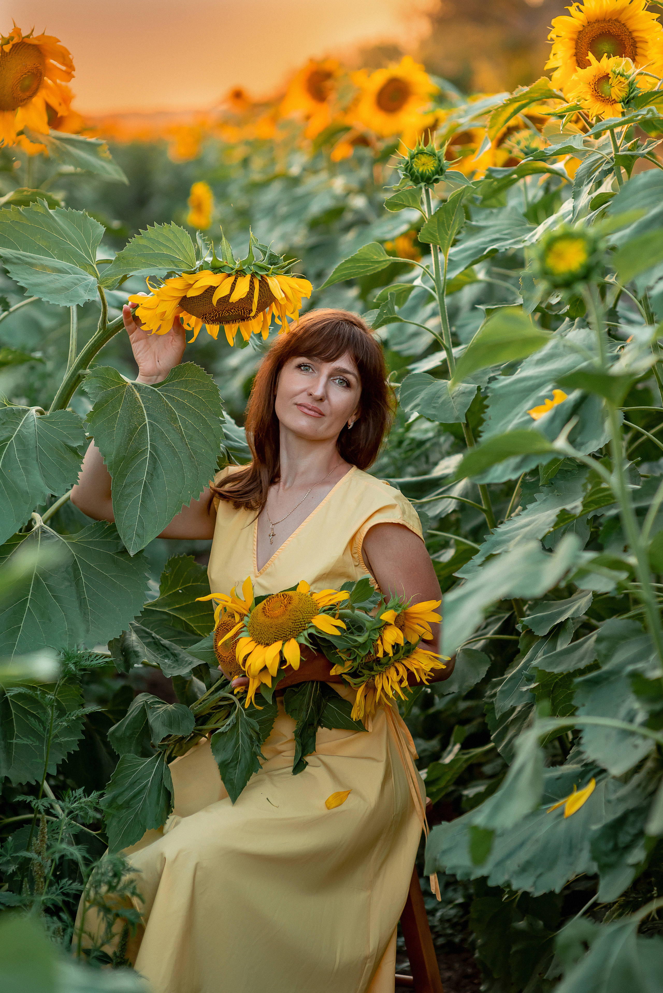 Семейная съемка в подсолнухах. Семейный и детский фотограф Наталья Горда