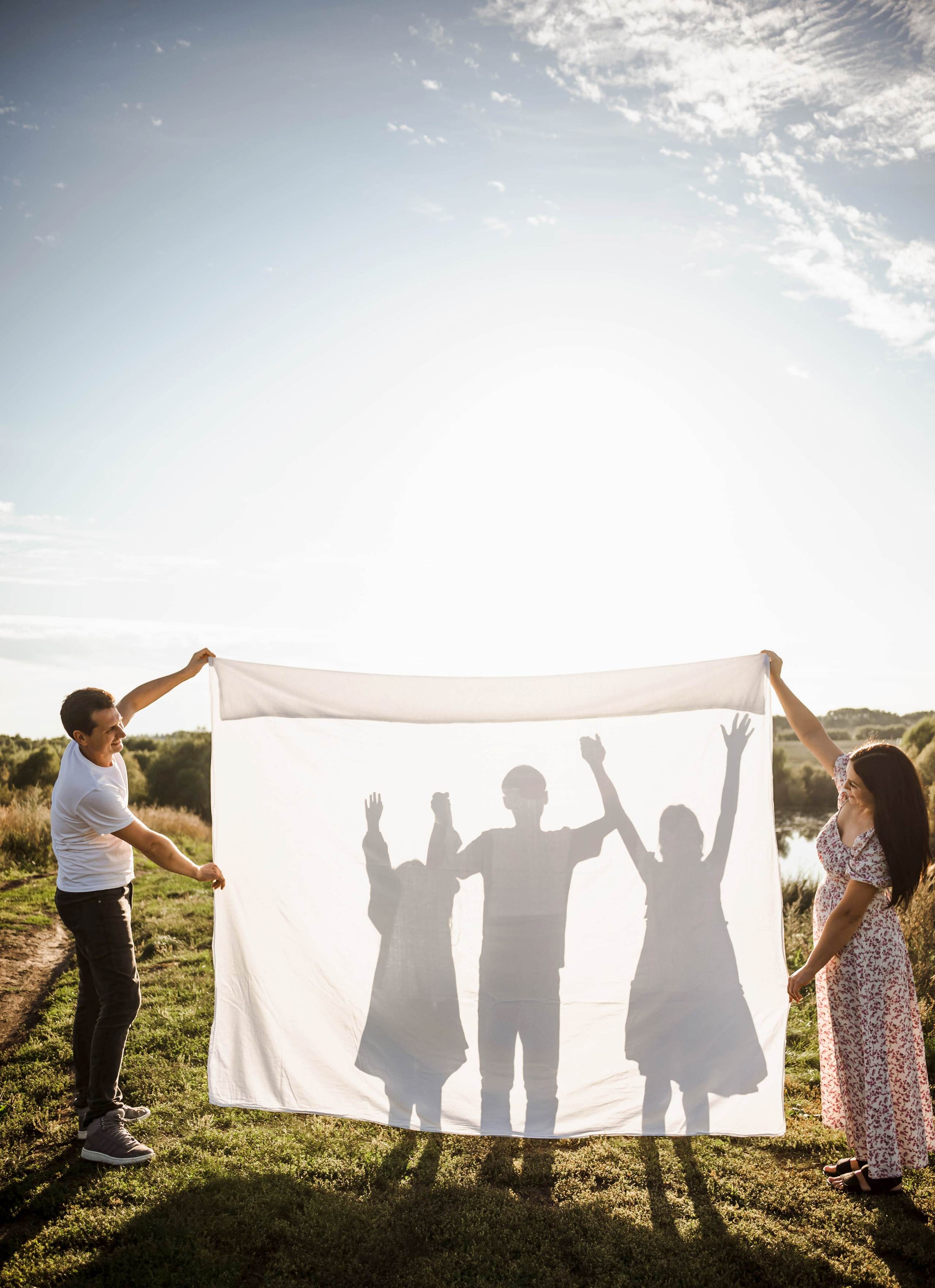 Закат в августе в шубке лисы. Свадебный и семейный фотограф в Новосибирске, Санкт-Петербурге, Москве