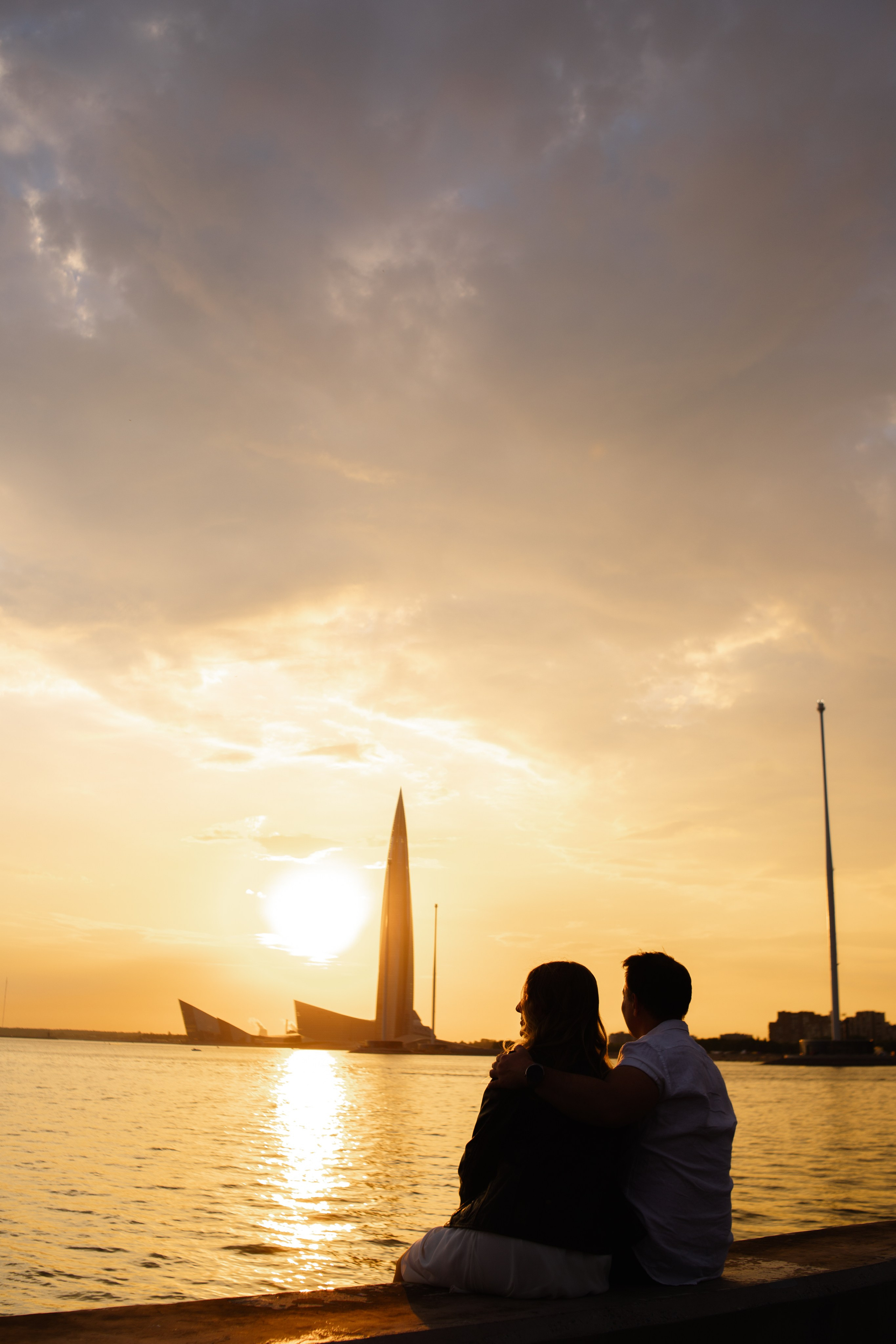 Фотосессия Love story Лахта на закате с мотоциклом. Фотограф в Санкт-Петербурге, Анна Скворцова