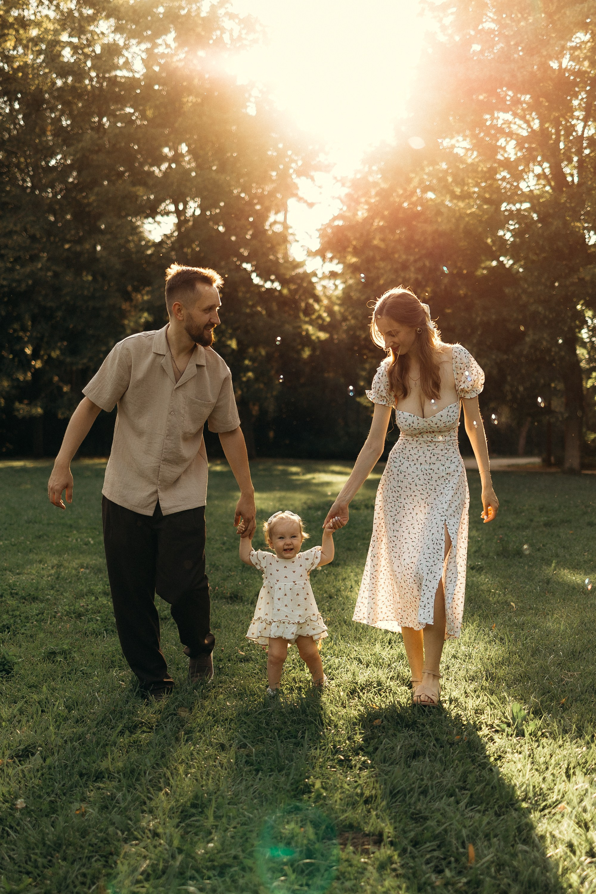 Игорь, Мария и Анютка — дендрарий. Семейный фотограф в Краснодаре Храмова Анна