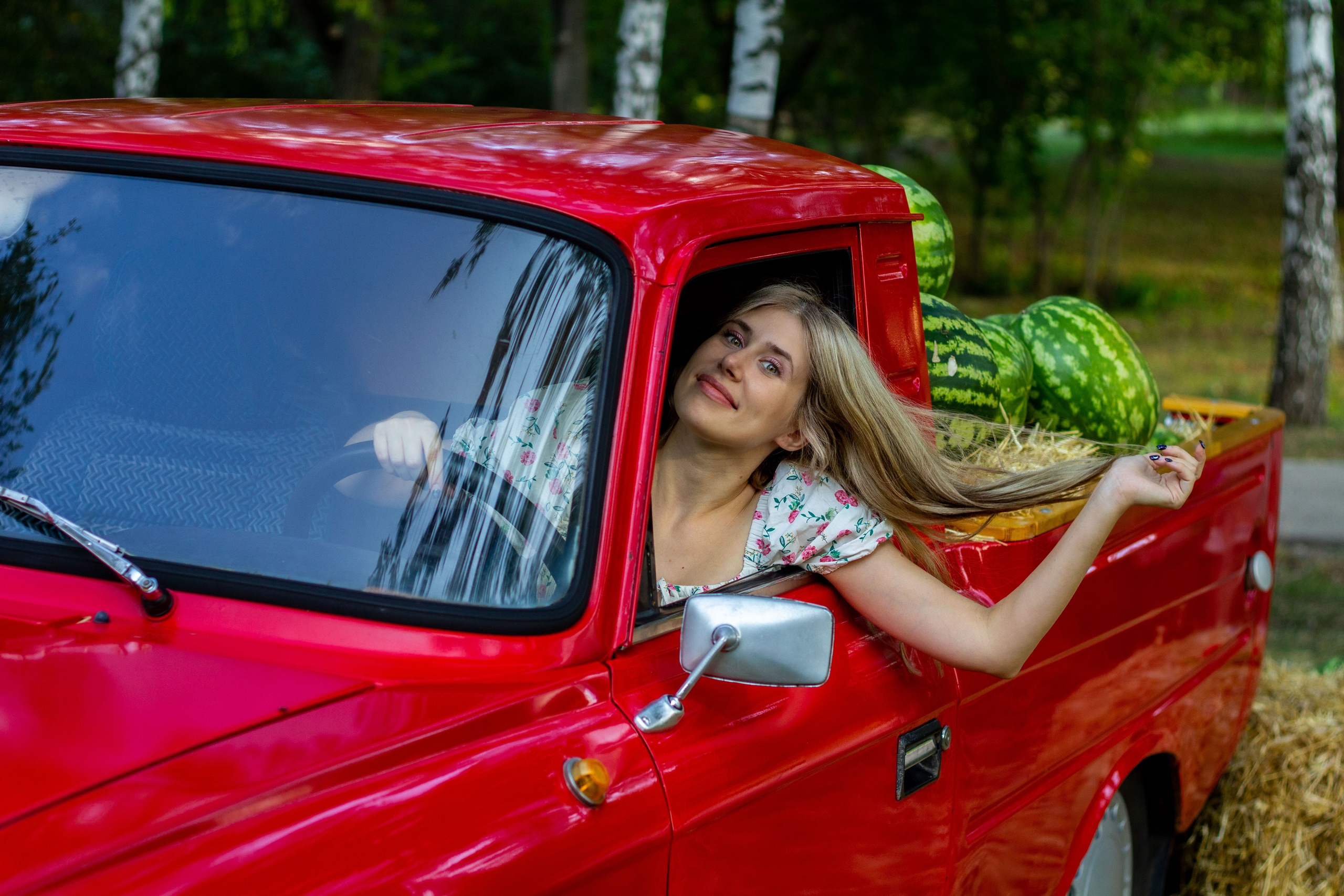Magic Car «Пикап с арбузами». Женский, семейный фотограф в Самаре Митюнина Ирина