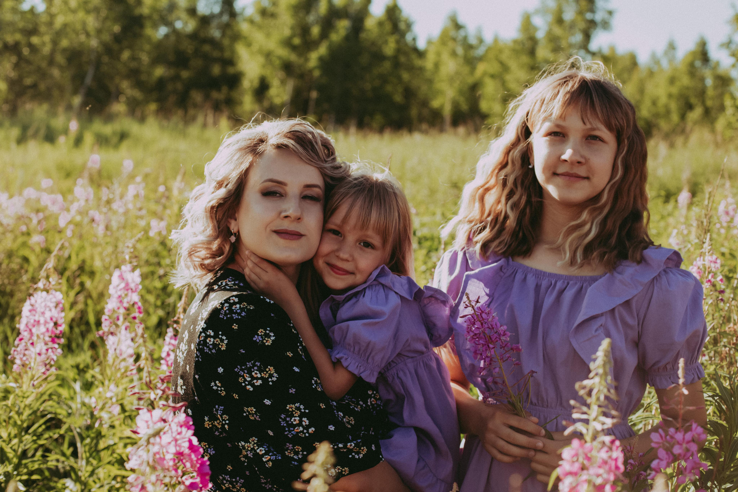 Мама и дочки. Фотограф Карина Шарафутдинова