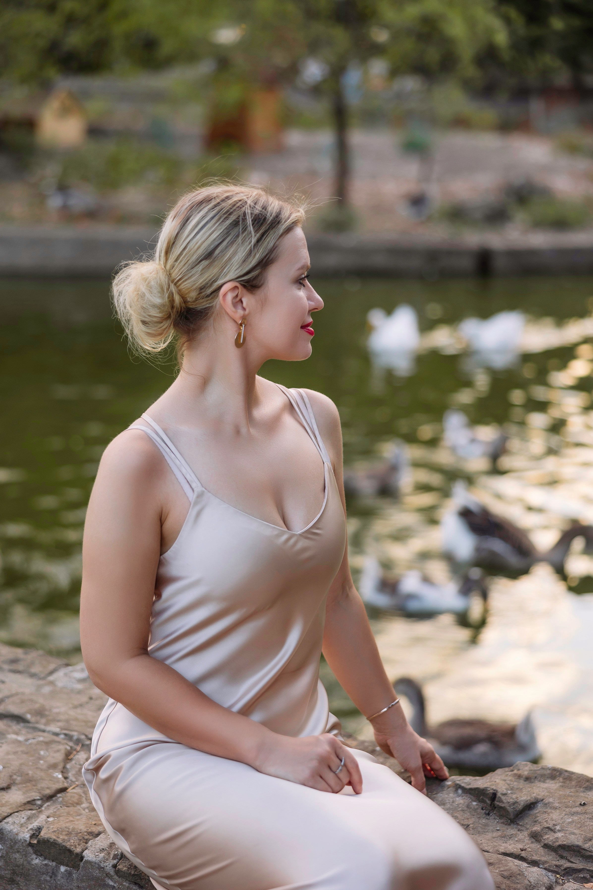 Фотограф Анна Крылова — женский портрет на фоне уток