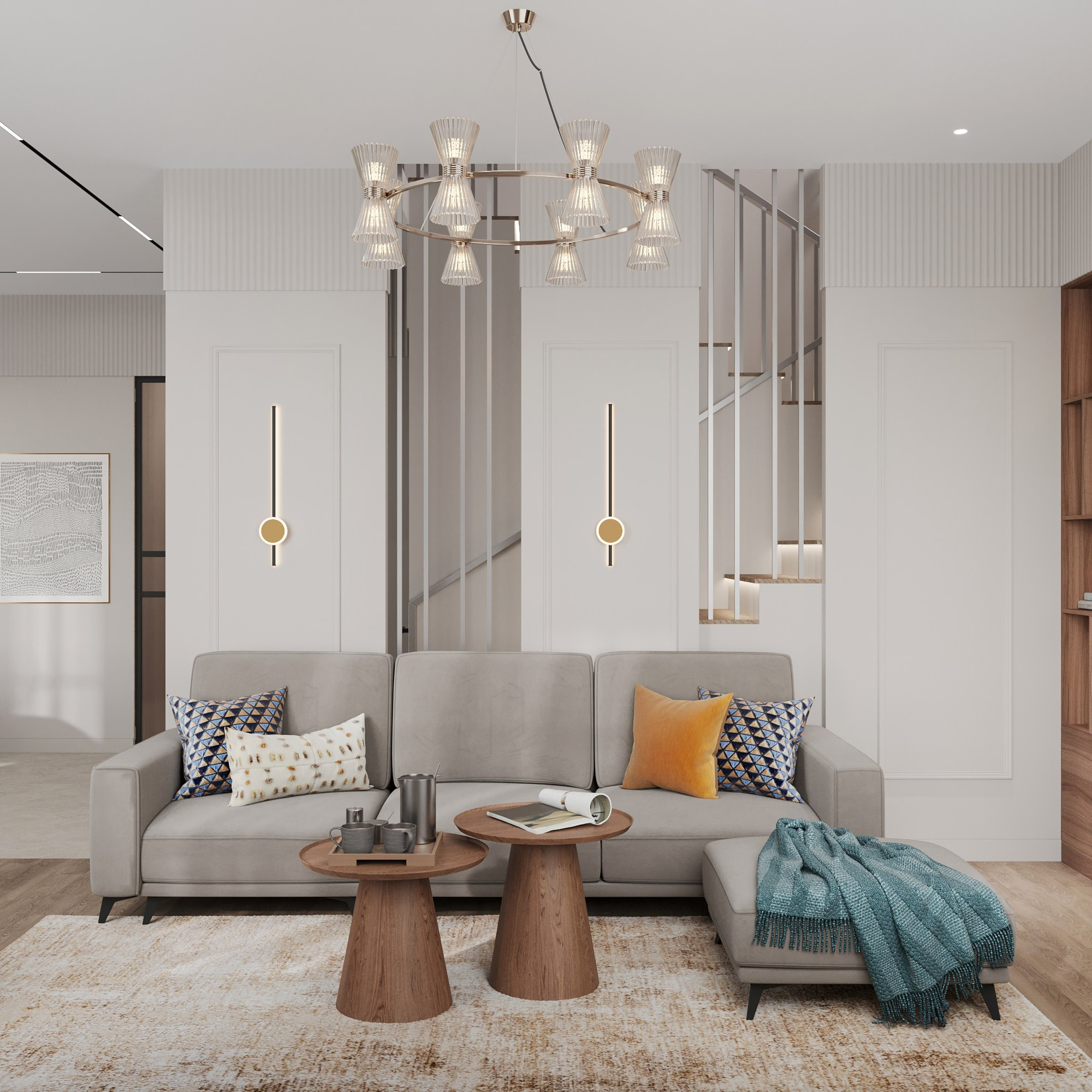 Первый этаж 2-х этажного дома. Интерьерный 3Д Визуализатор Маргарита Оберемко