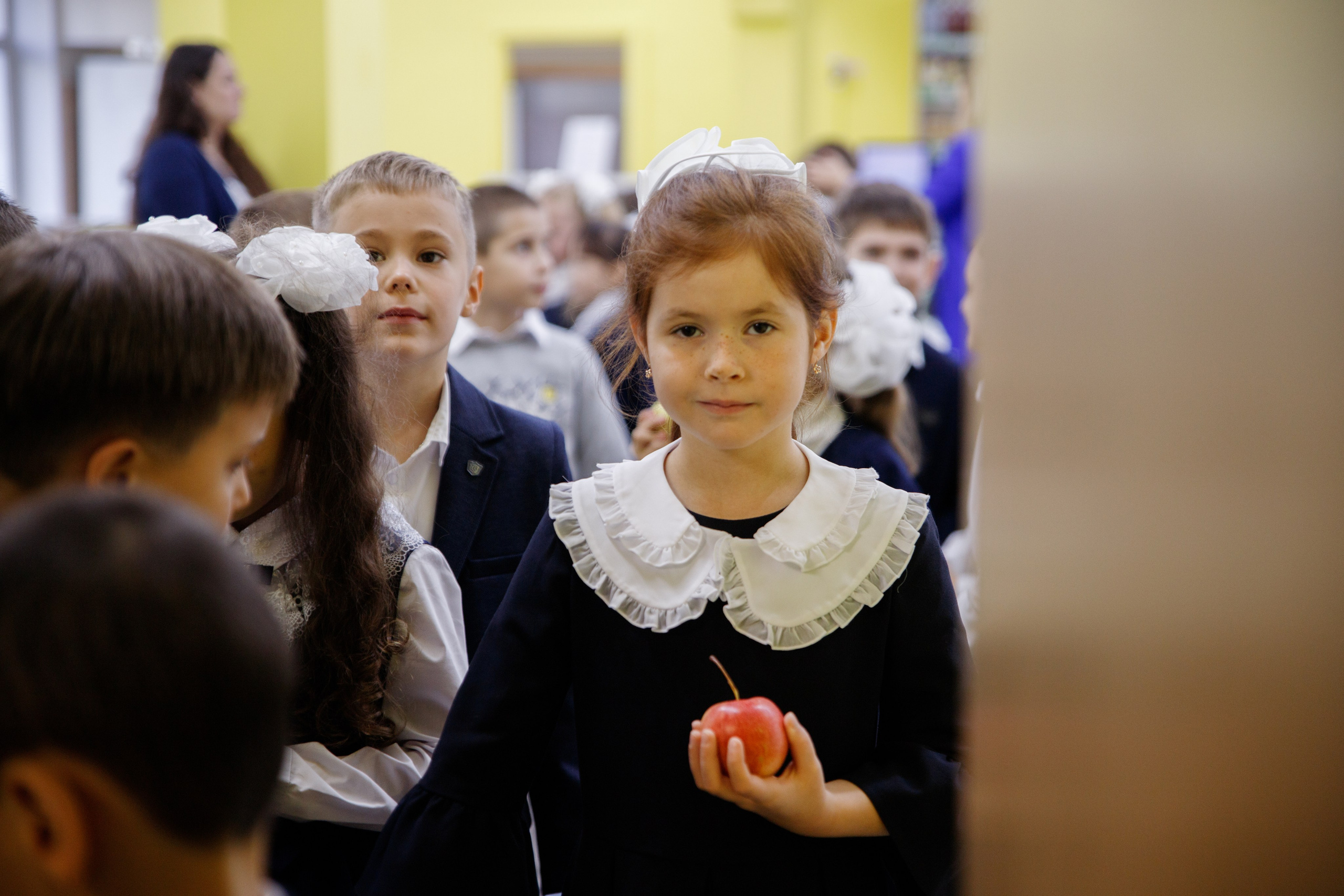 Репортажная съемка первого сентября для первоклассников. Семейный и школьный фотограф в Москве Анна Ткач