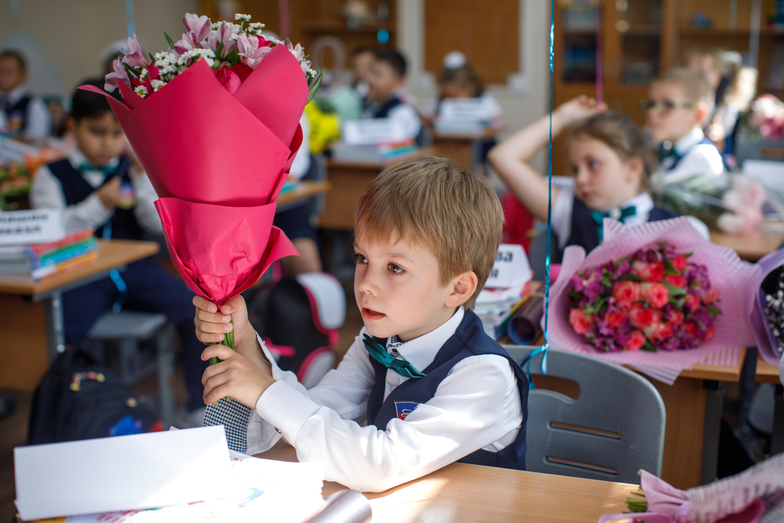 1 сентября / 1 класс / Гимназия № 1558 / г. Москва. Детский и семейный фотограф Мария Киселёва. Москва