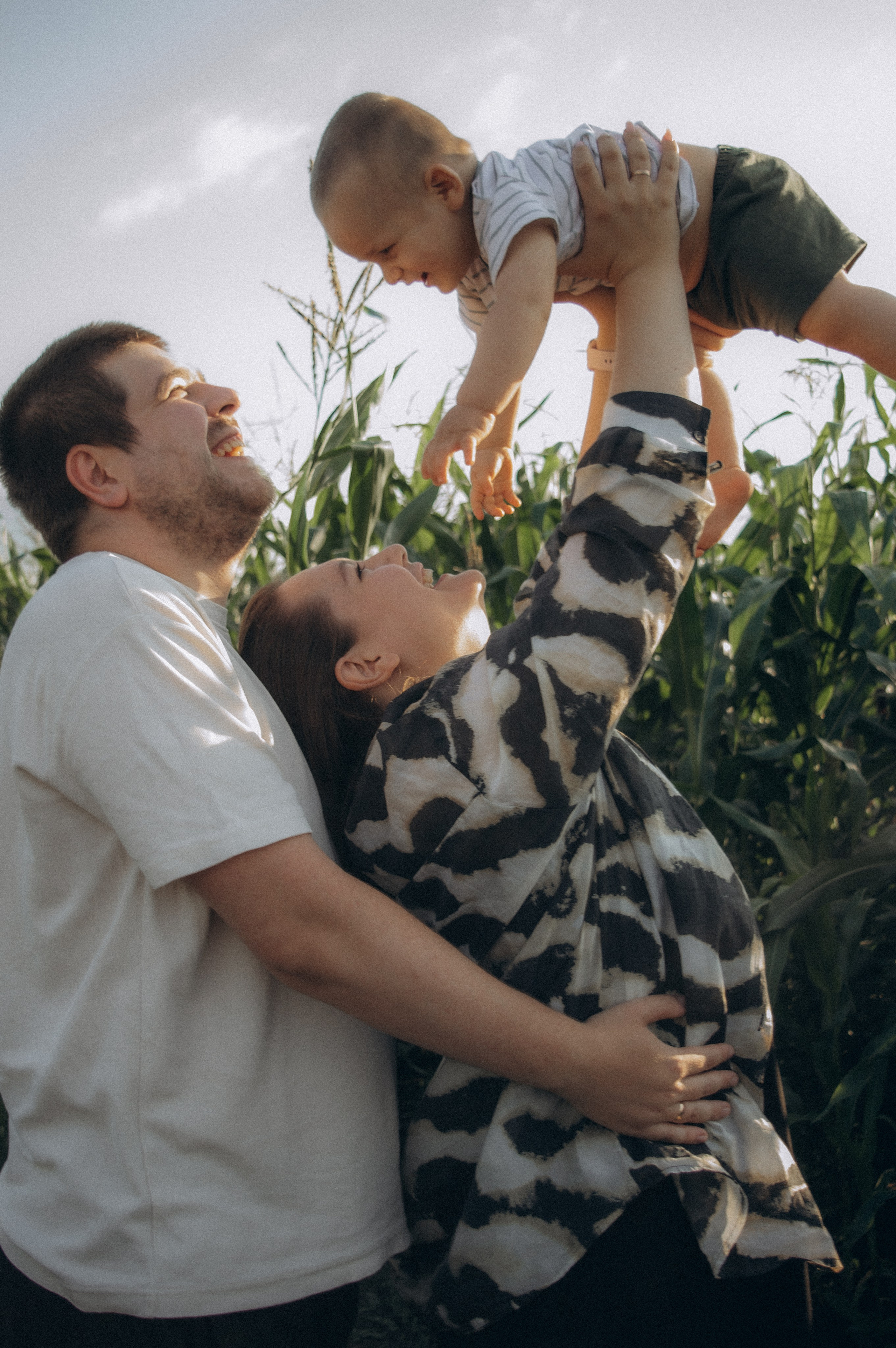Лето, семья, кукуруза. Семейная летняя фотосессия. Юлия Левада Семейный и женский фотограф