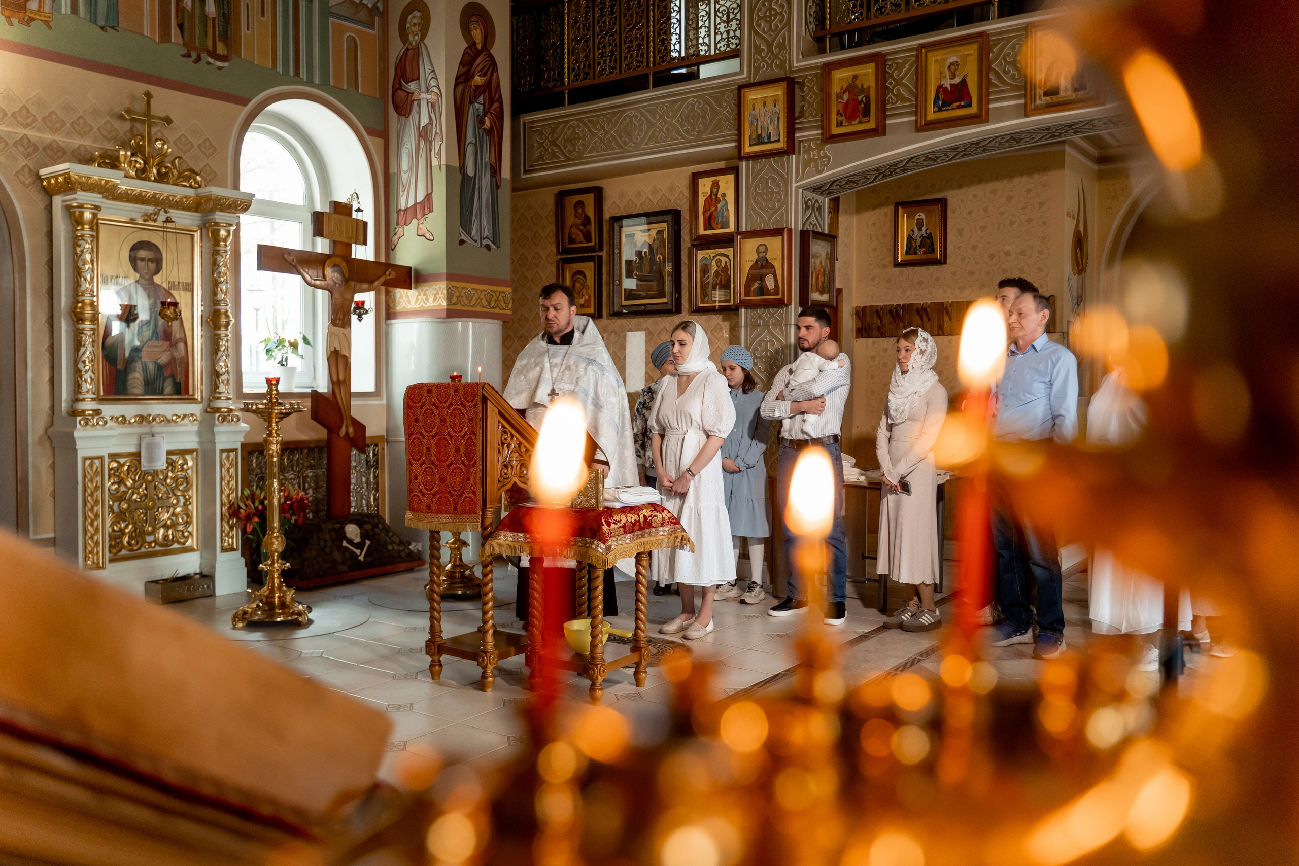 Крещение в храме Александра Невского Видное. Фотограф \ Видеограф на Крещение, Венчание Москва| Семейные съемки