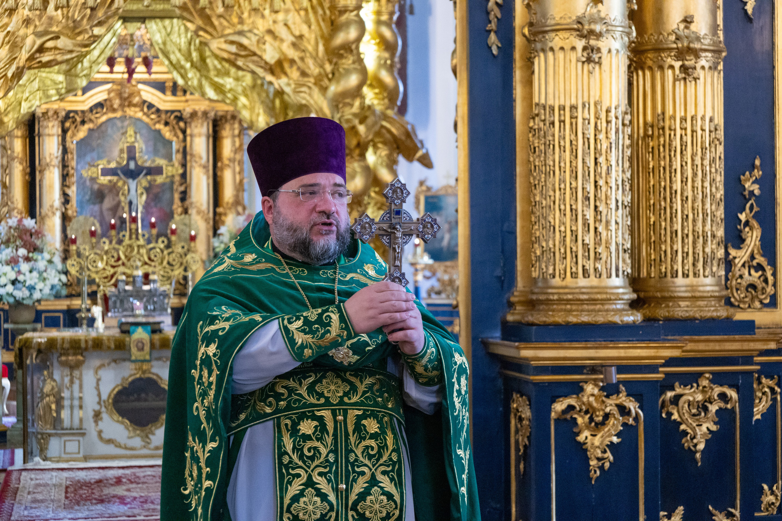 Неделя 16-я по Пятидесятнице, по Воздвижении. Глас 7-й. Попразднство Воздвижения Креста. Вмч. Никиты. НИКОЛО-БОГОЯВЛЕНСКИЙ МОРСКОЙ СОБОР