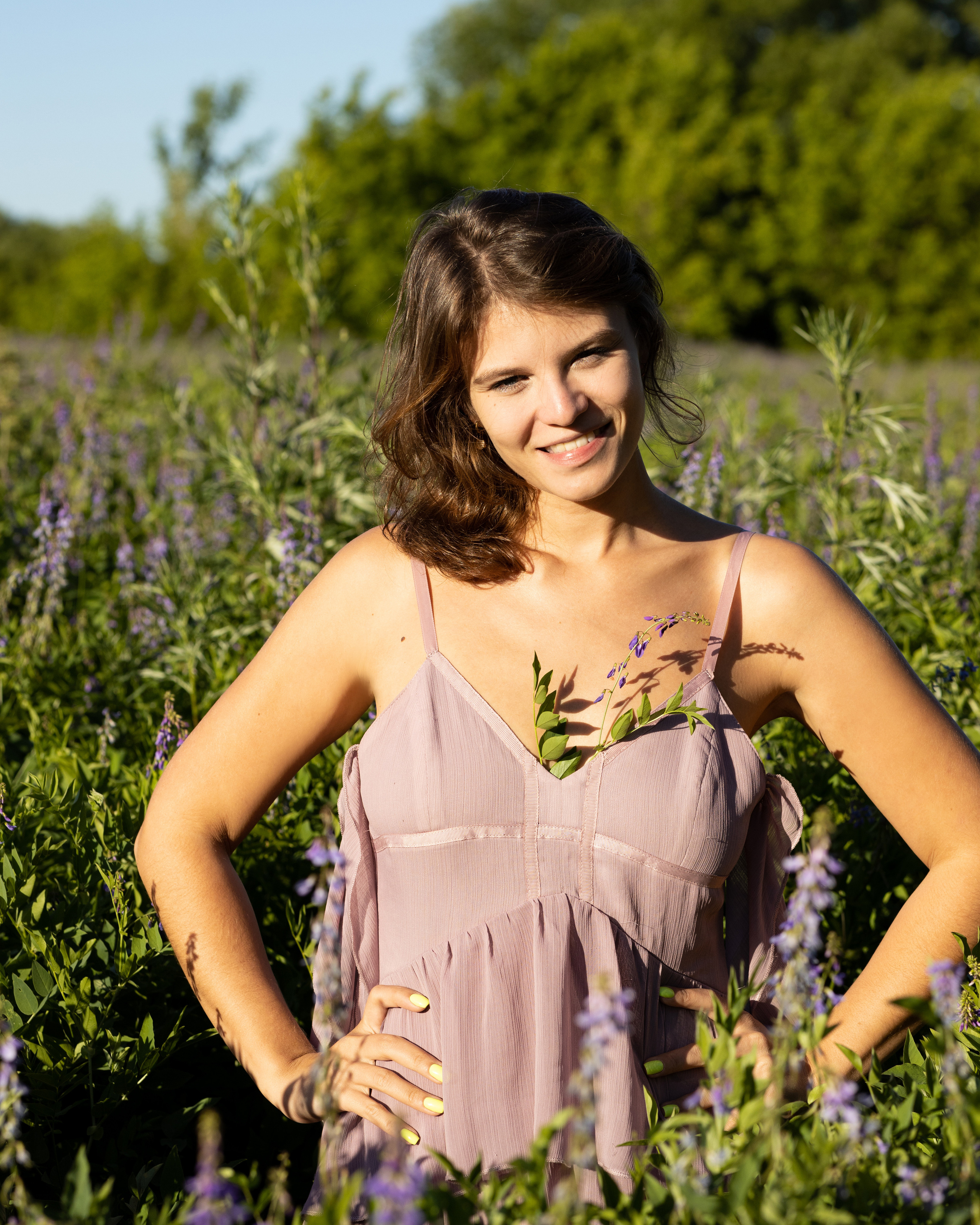 Фотосессия в цветочном поле. Портретный фотограф Екатерина Лысенко, Москва