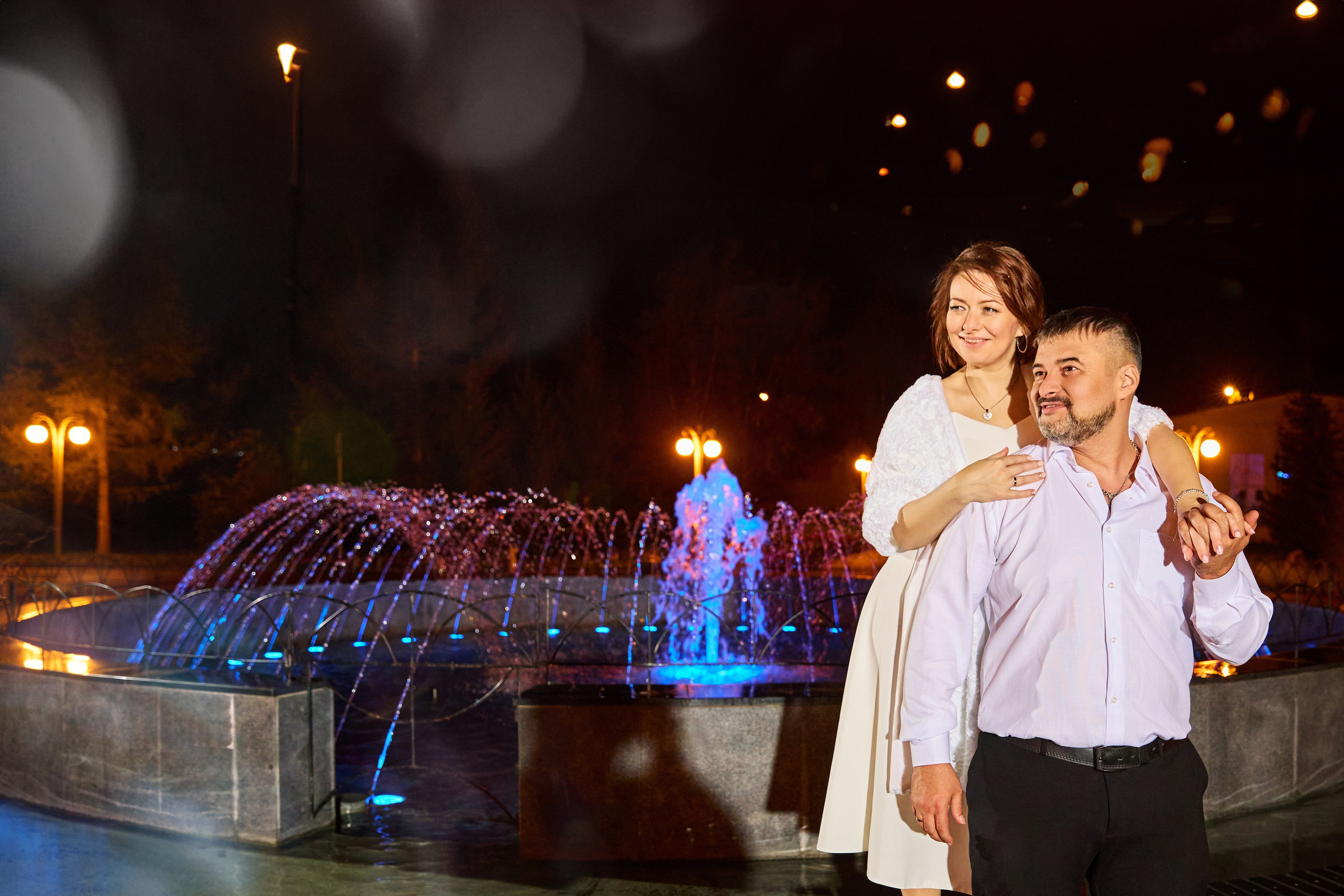 Ночная свадебная фотосессия