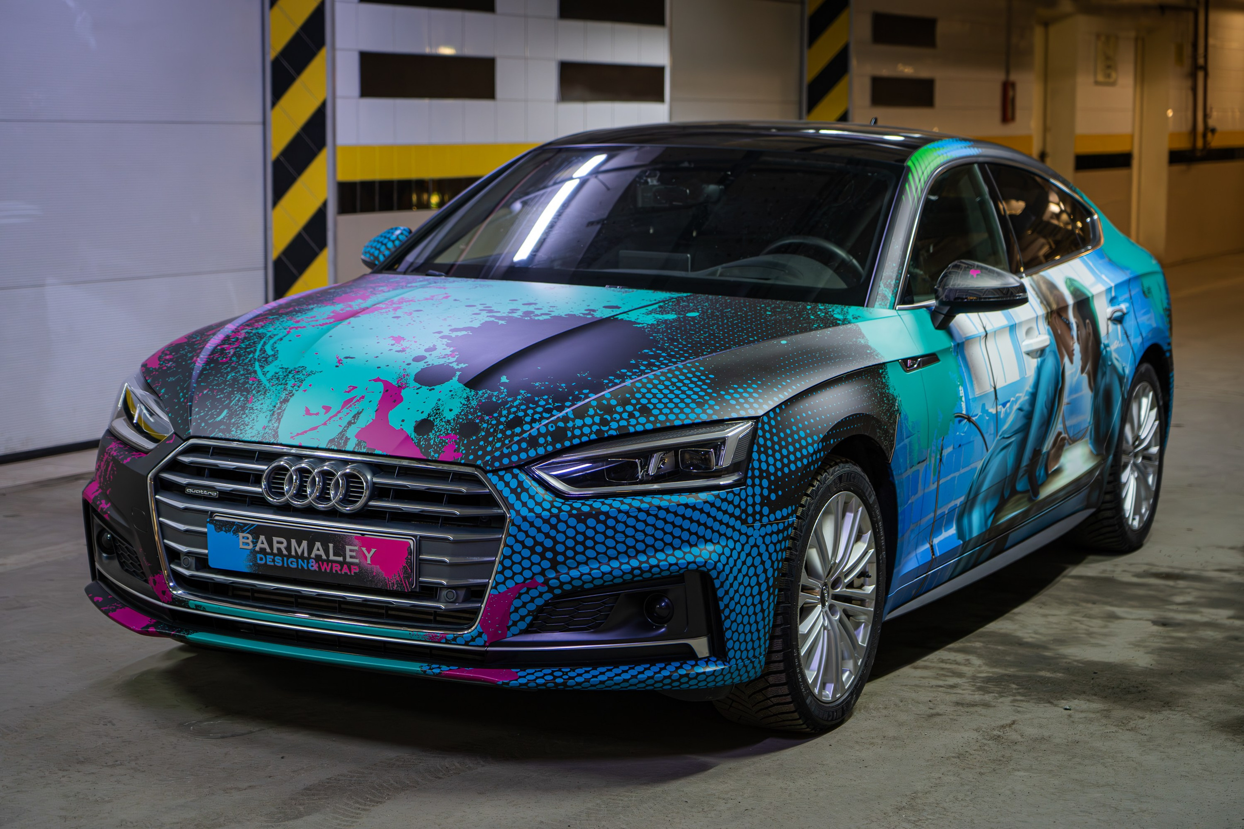 Винилография на Audi A5. Студия дизайна и оклейки авто Barmaley Design