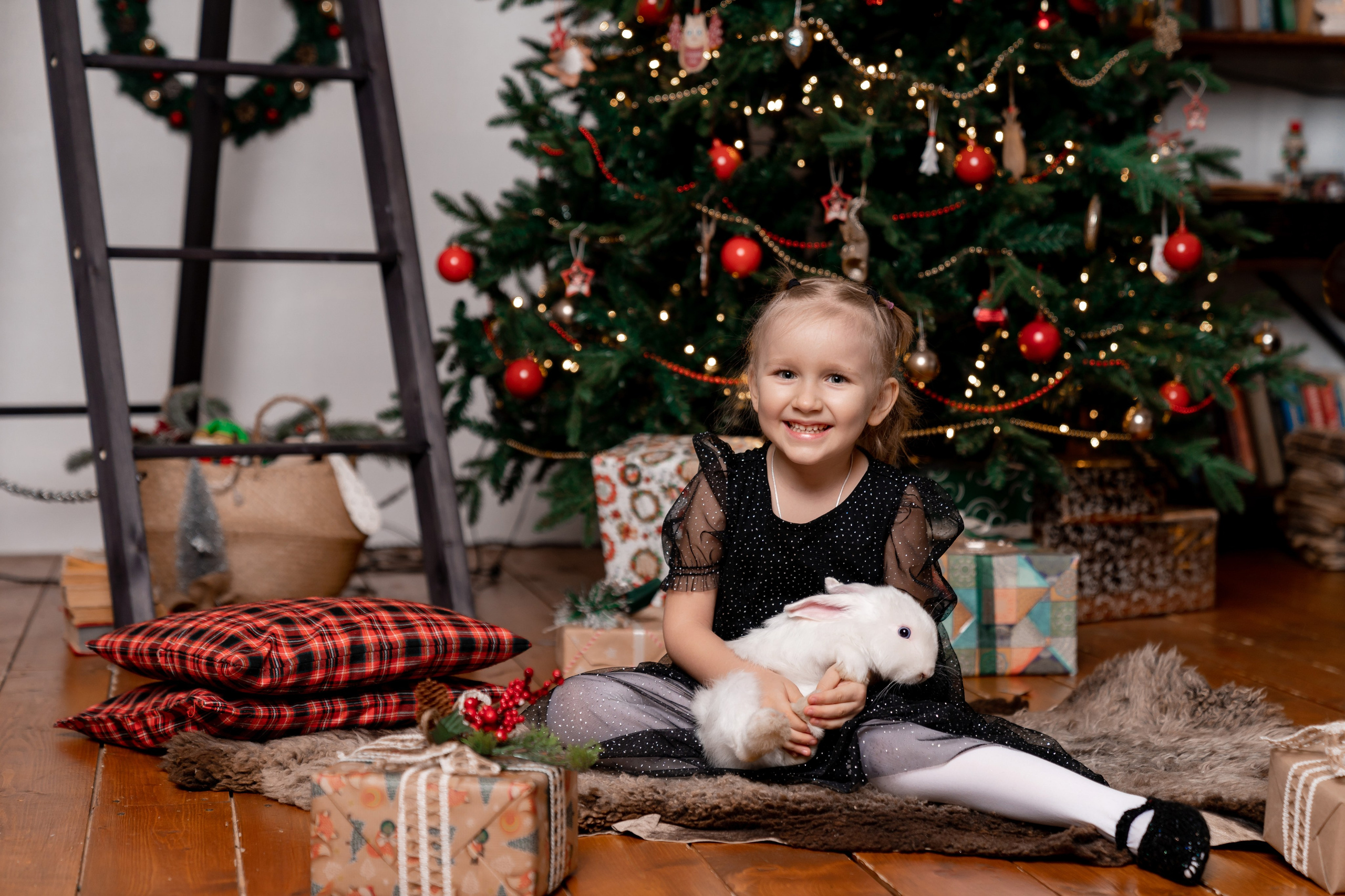 Новогодняя фотостудия. Семейный фотограф СПб Анастасия Василь. Фотосессия на годик