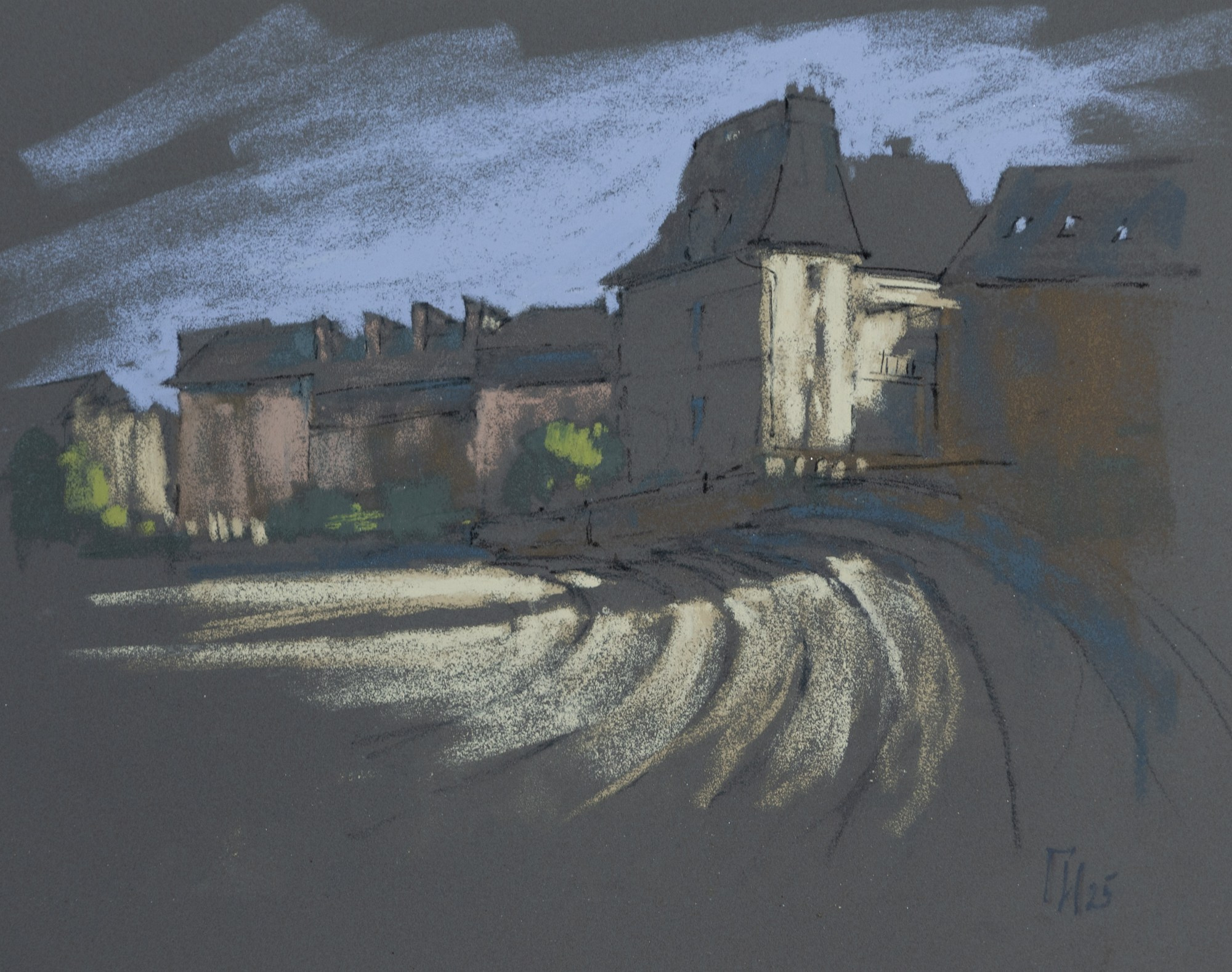 Франция, Динан. Пастель 30x24см.