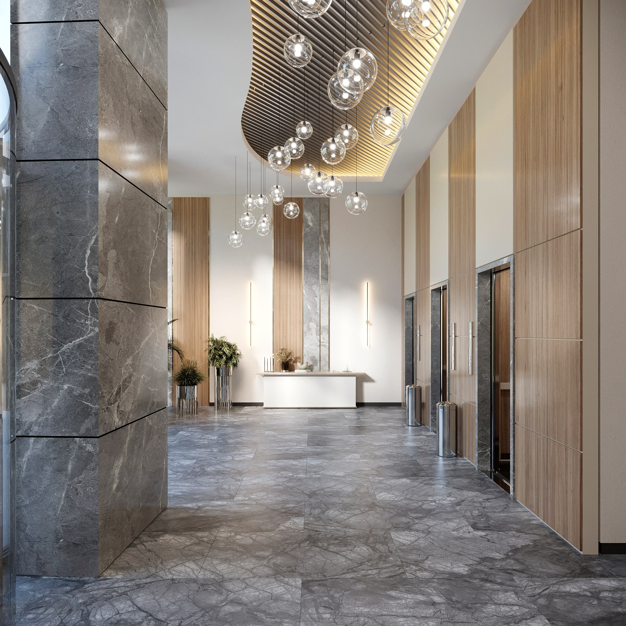 Холл отеля — дизайн и визуализация за 3 дня. 3Д Визуализация Интерьера и Архитектуры