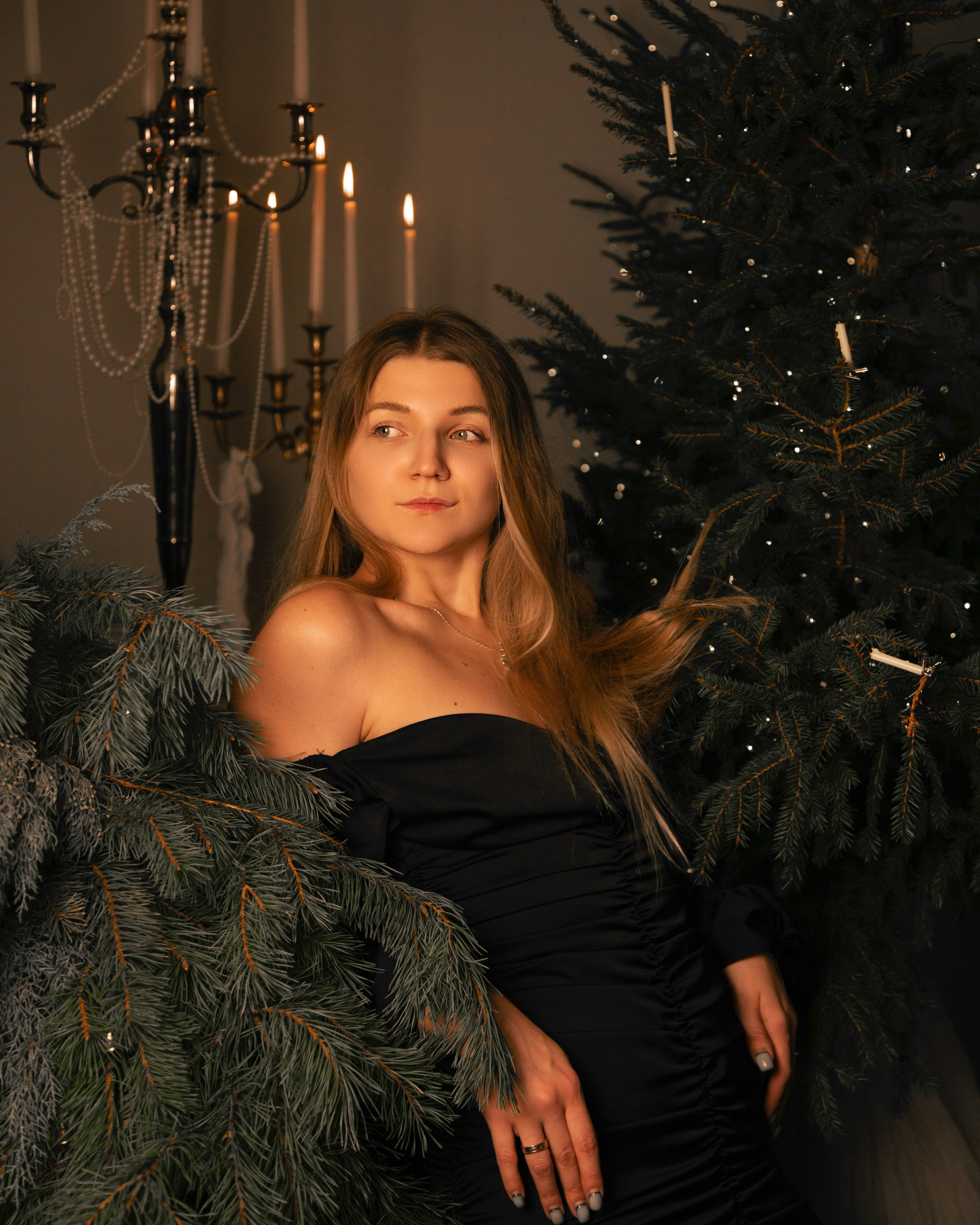 Новогодняя съёмка в фотостудии