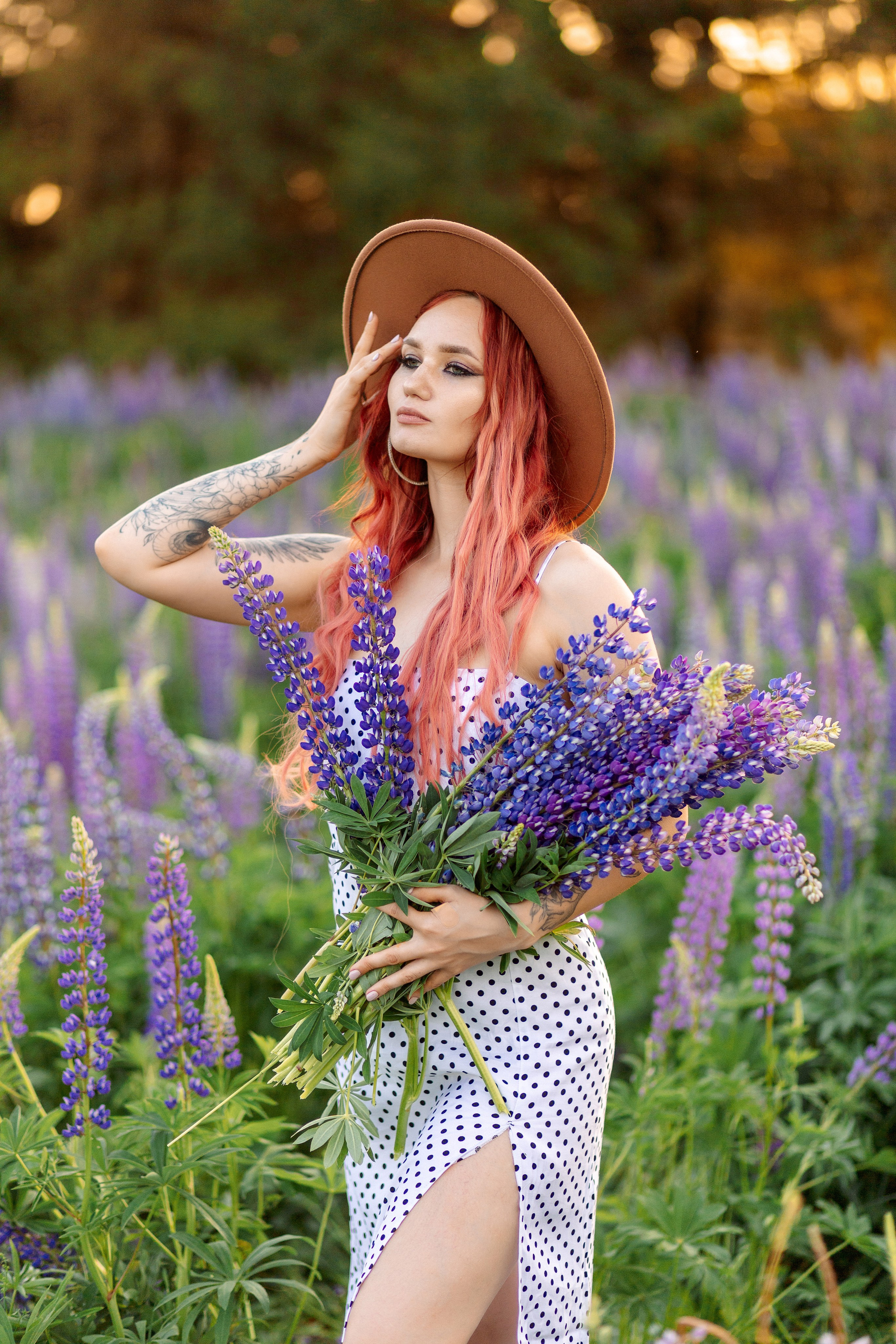 Люпиновая Фотосессия на закате. Профессиональный фотограф в Ижевске Леша Петров