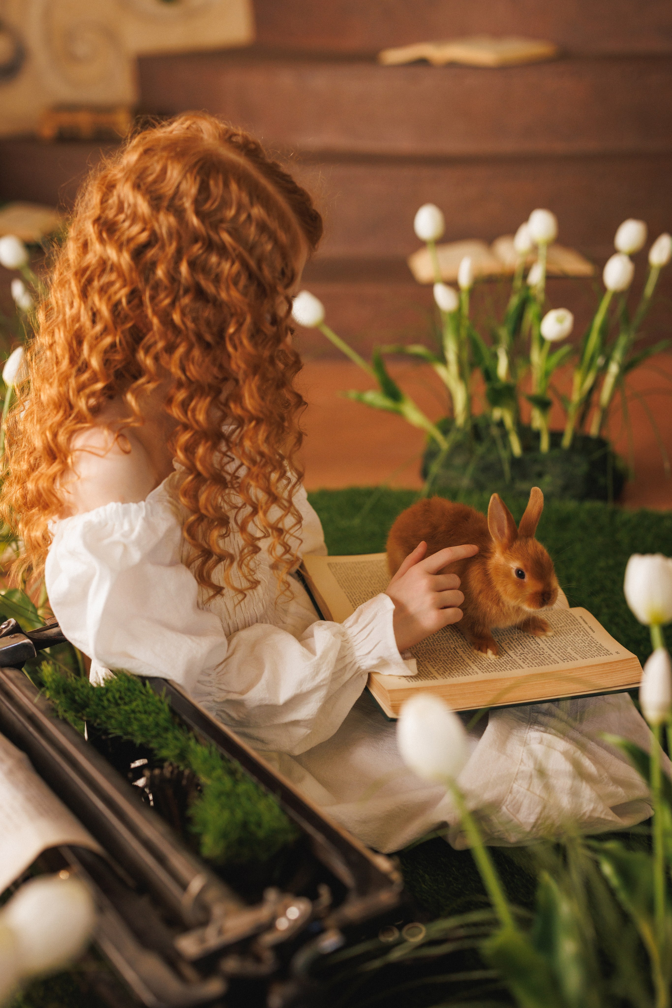 Сказочная фотосессия с белыми Тюльпанами, фотостудия «Эль», город Краснодар. Семейный и детский фотограф в Краснодаре Анна Трашкова