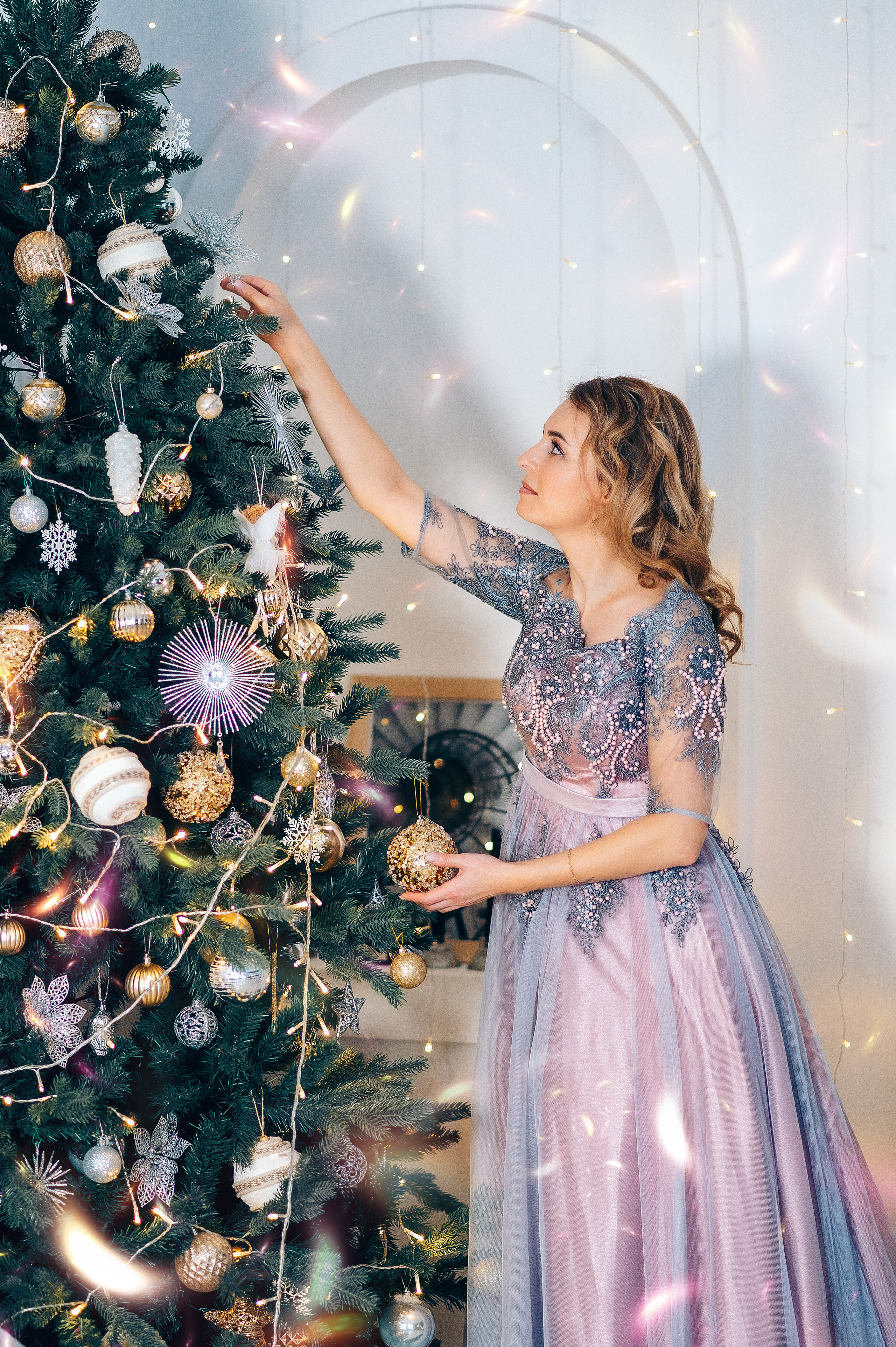 Новогодняя фотосессия Мама и дочь