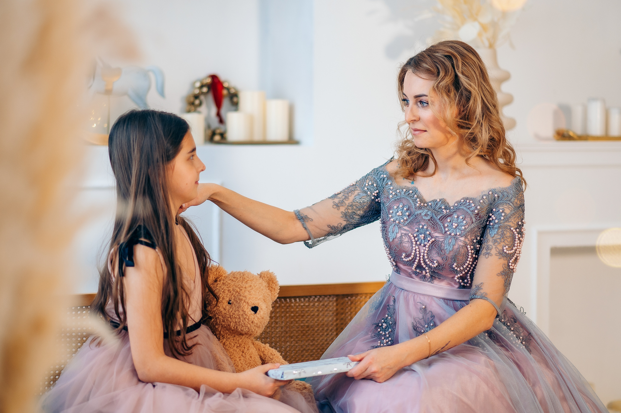 Новогодняя фотосессия Мама и дочь