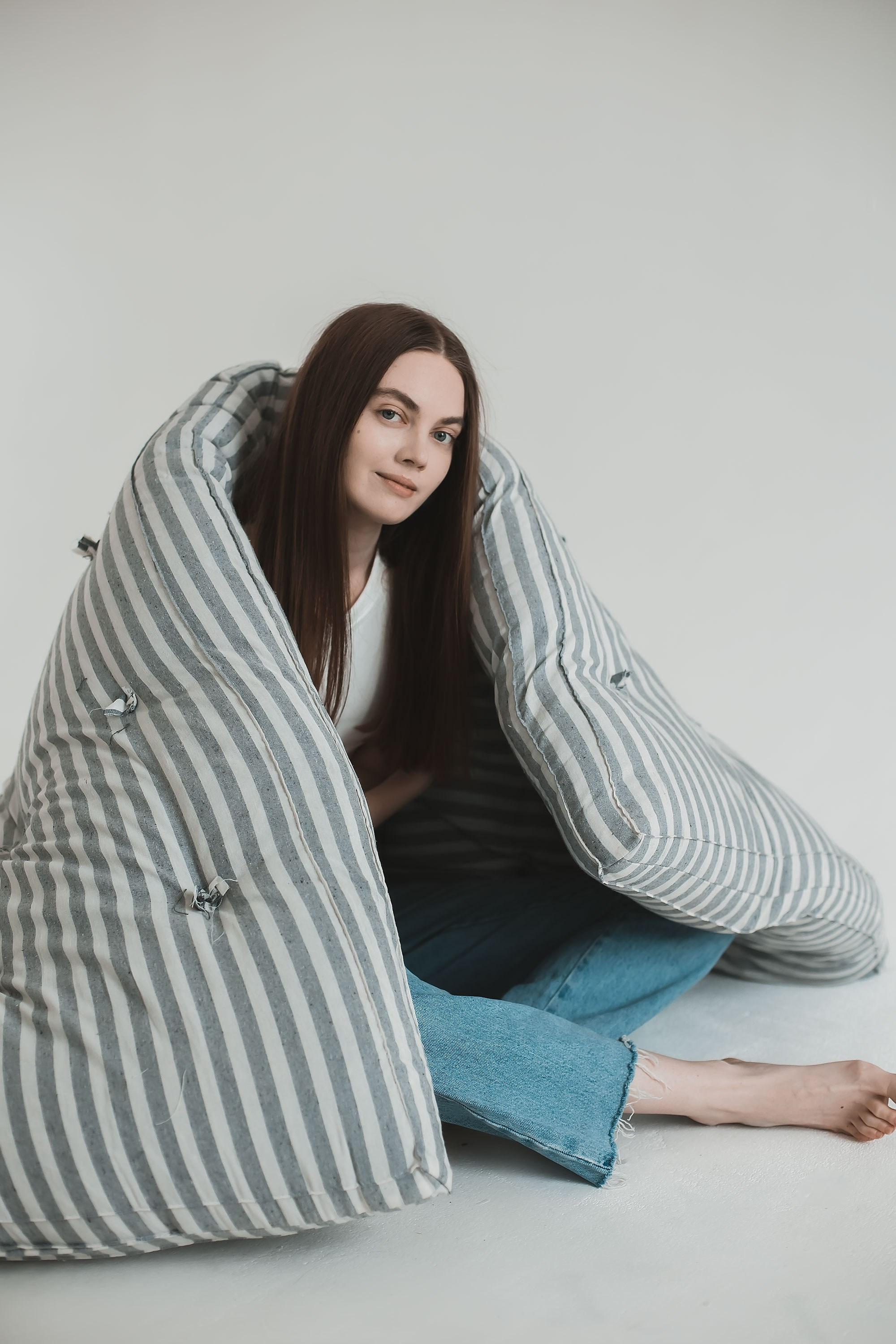 Минималистическая съёмка на матрасе. Семейный, индивидуальный фотограф в Москве Ангели Марина