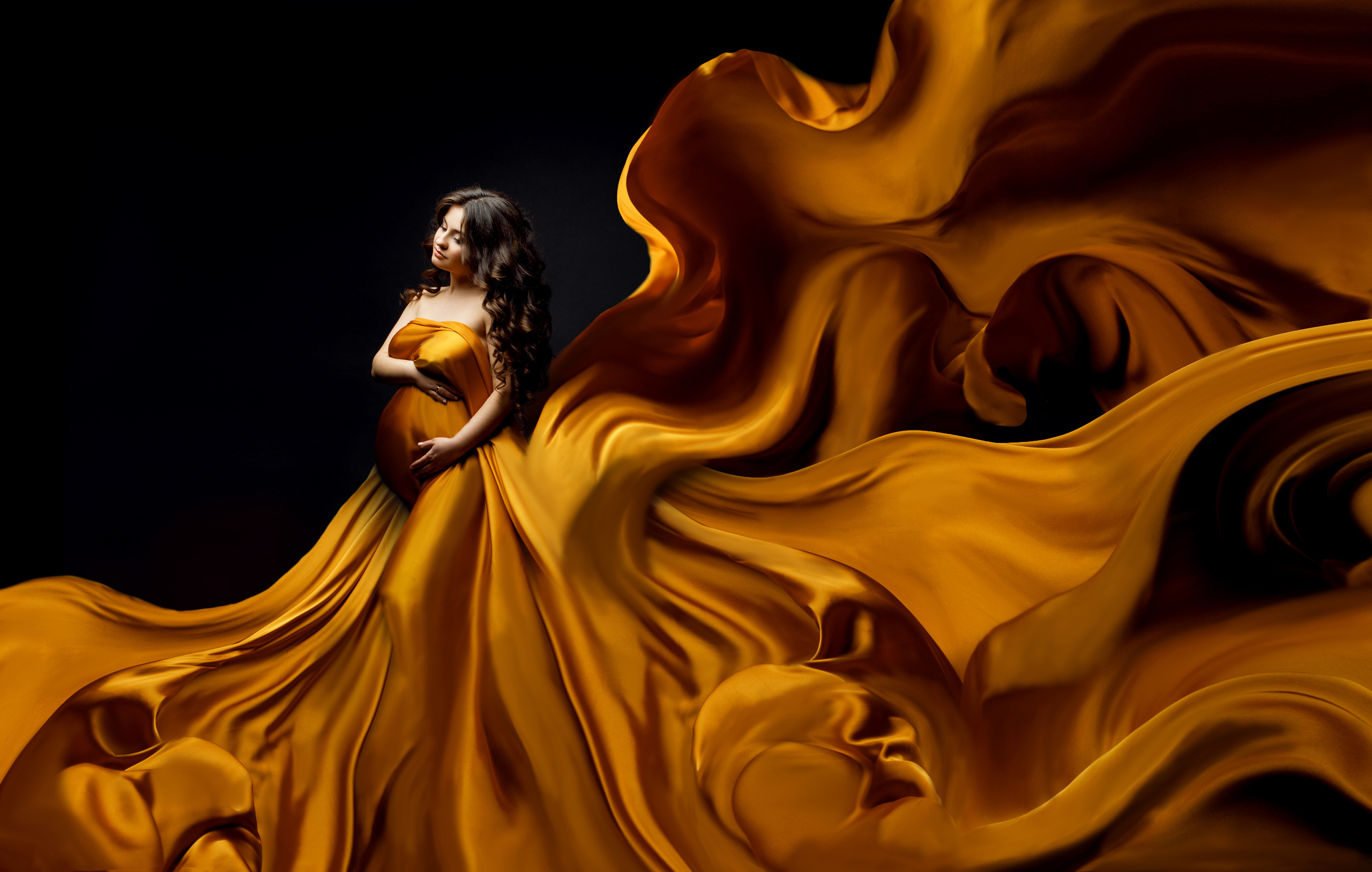 Фотосессия Vogue шёлк