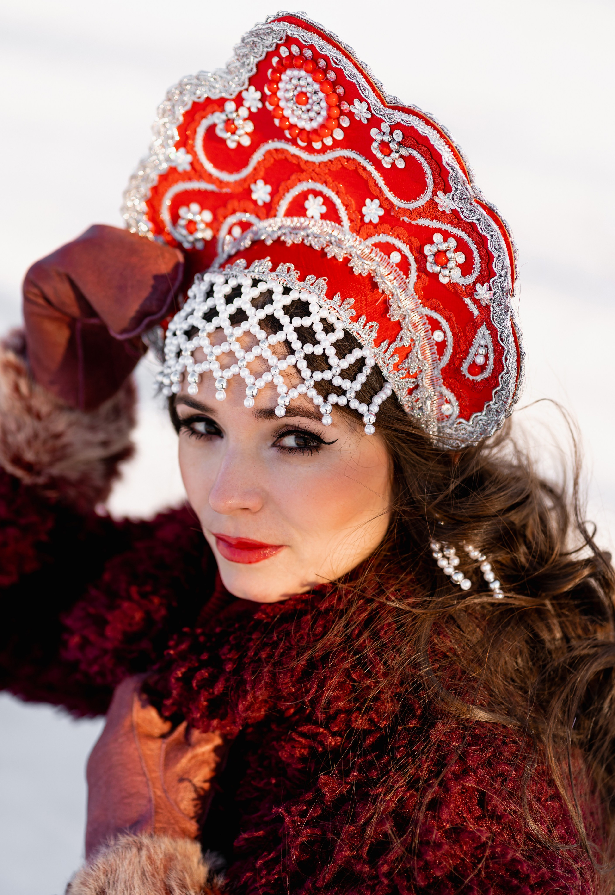 Зимняя фотосессия в русском стиле. Фотограф Ким Наталья в Красноярске