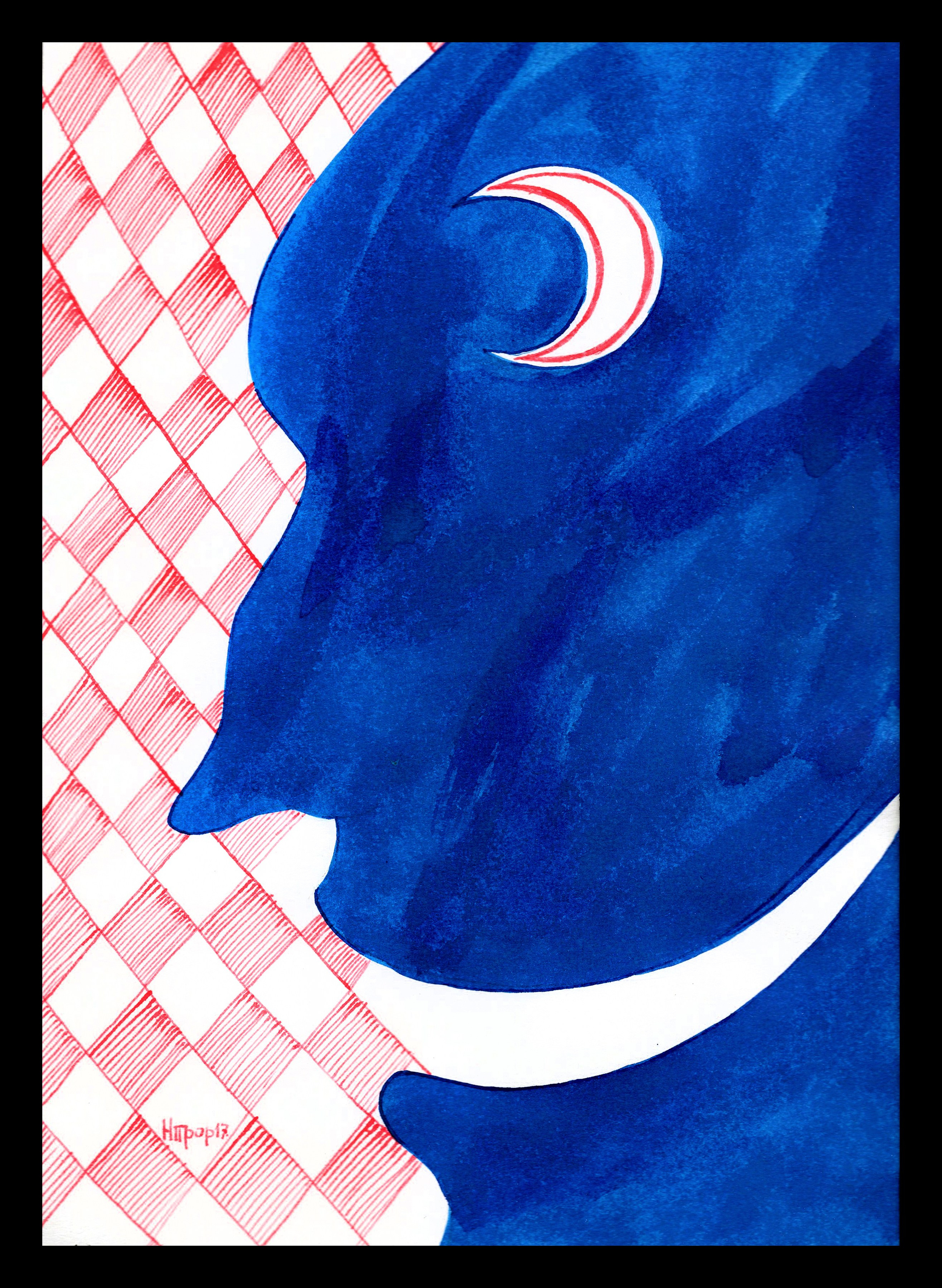 Пилигримы. Абид (выжигание по дереву + акварель)