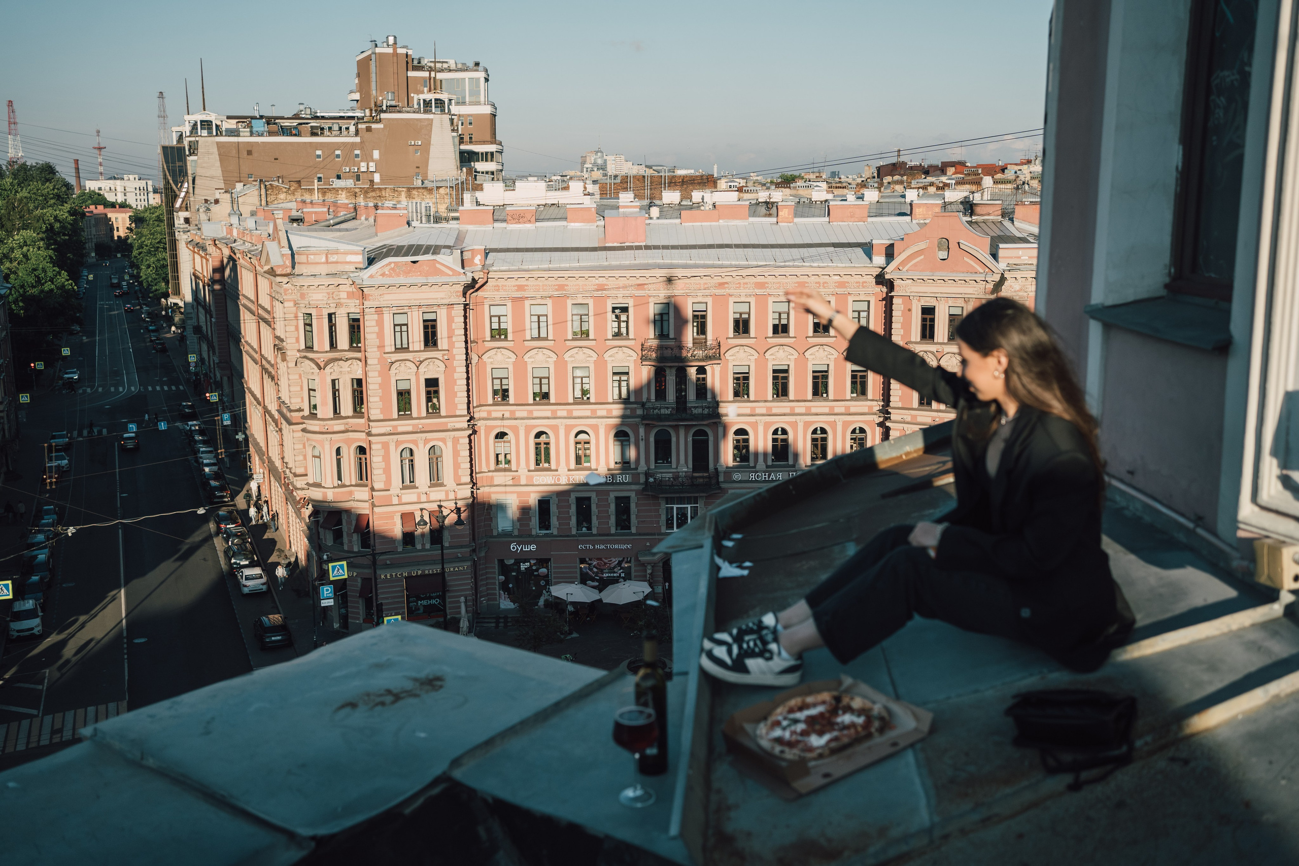 На крыше. Репортажный фотограф в Санкт-Петербурге. Фотограф на мероприятие в СПБ