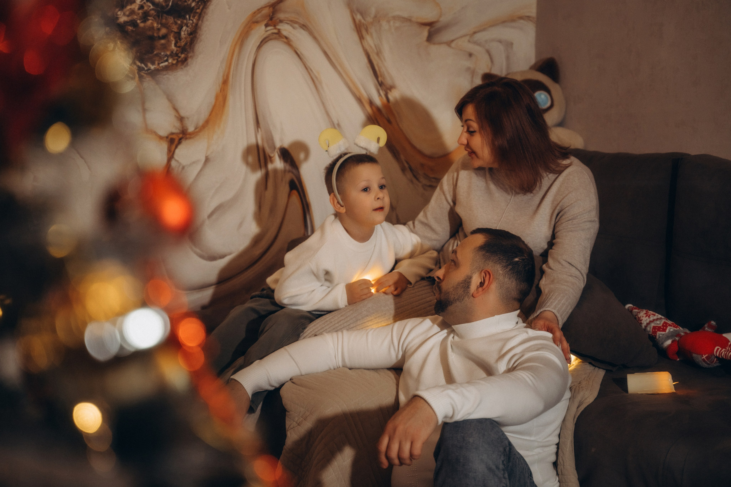 Семья Киприяновы, Новый год дома. Семейный фотограф в Белгороде Амелина Алина