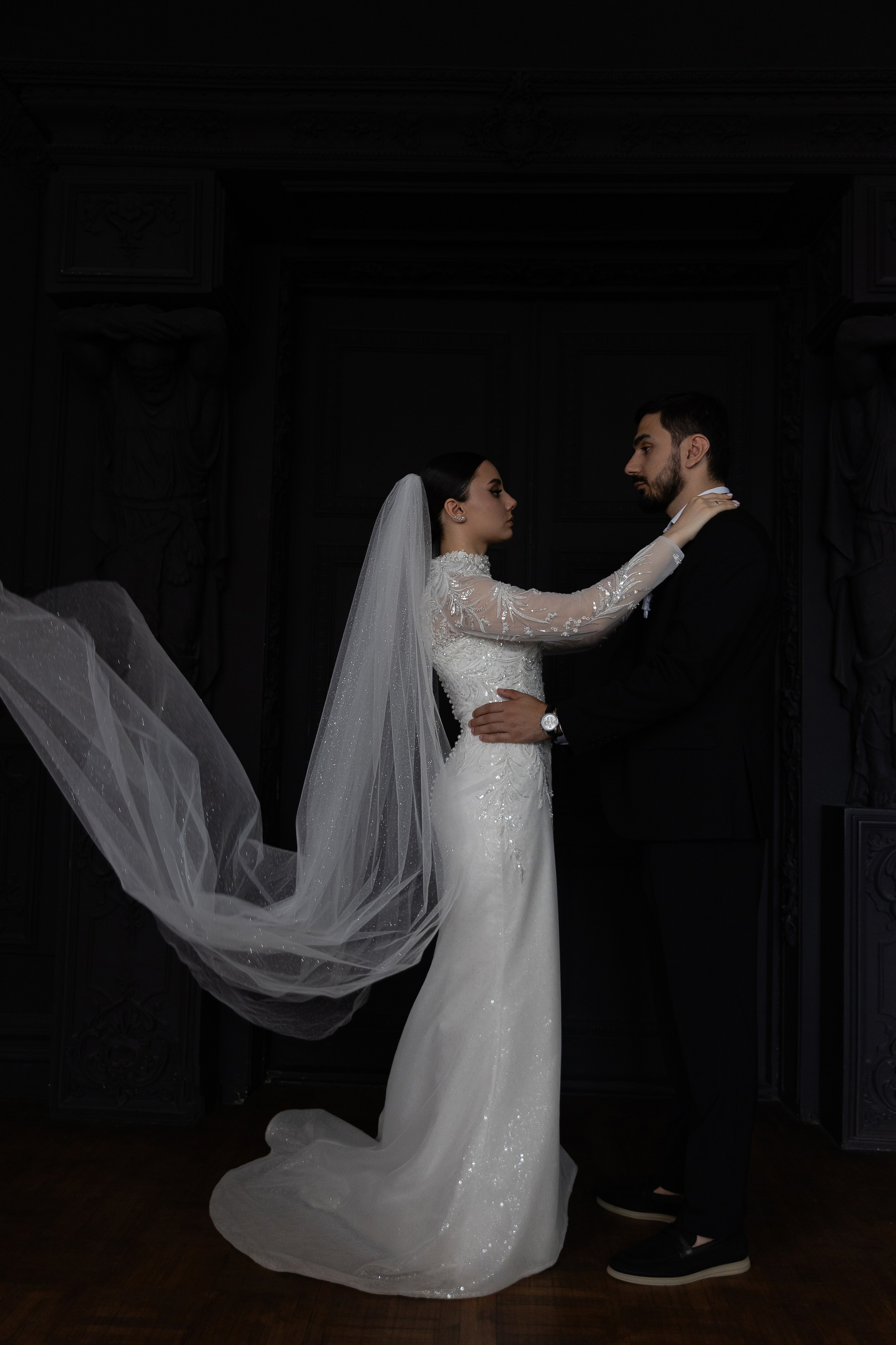 Свадебная фотосессия в фотостудии «Hram» 24.08.2024. Свадебный и семейный фотограф Виолетта Сидельникова. Краснодар, Россия, Беларусь, Европа