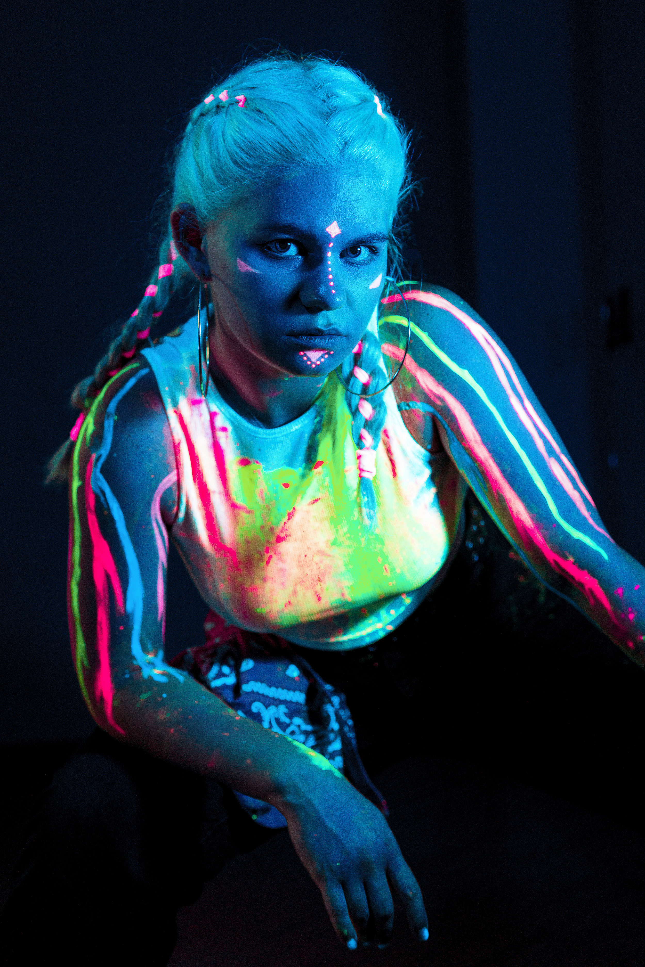 Арт-фотосессия с неоном в студии. Фотограф Зиновьев Илья, Москва