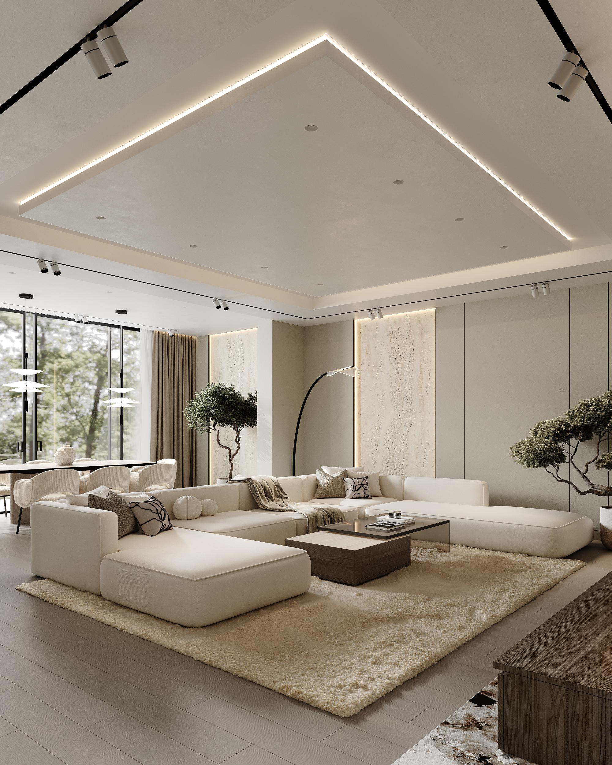 Гостиная с кухней. Дизайнер интерьера Еремина Юлия